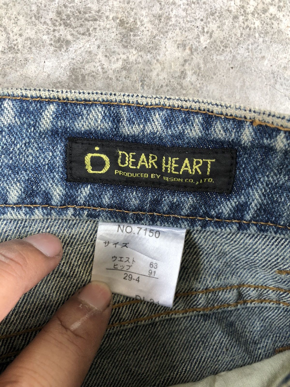 If Six Was Nine Japanese Dear Heart Flared Jeans Distressed Jeans Size US 29 - 13 Thumbnail