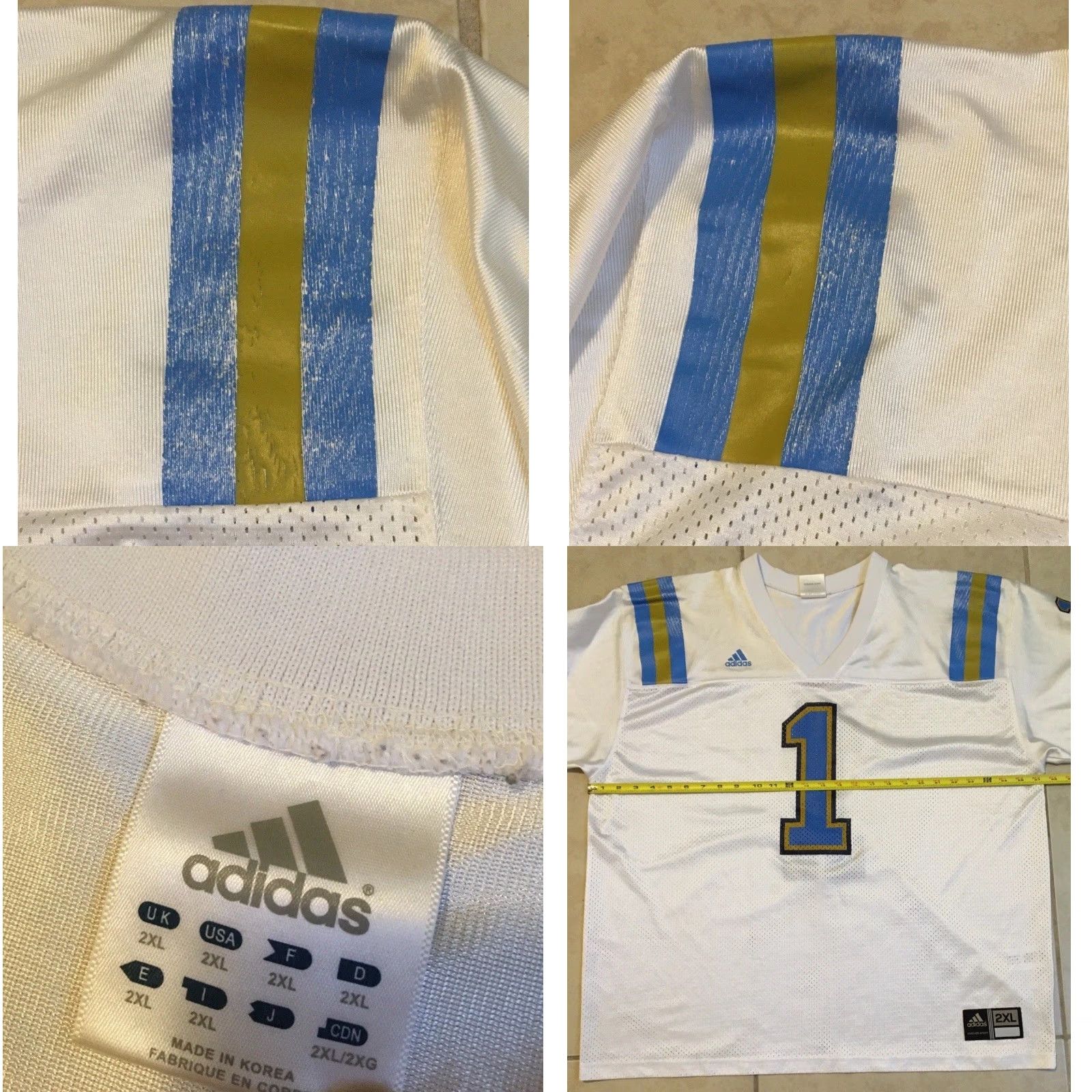Adidas VINTAGE Adidas Faded #1 Football Jersey XXL Football Jersey Size US XXL / EU 58 / 5 - 8 Thumbnail