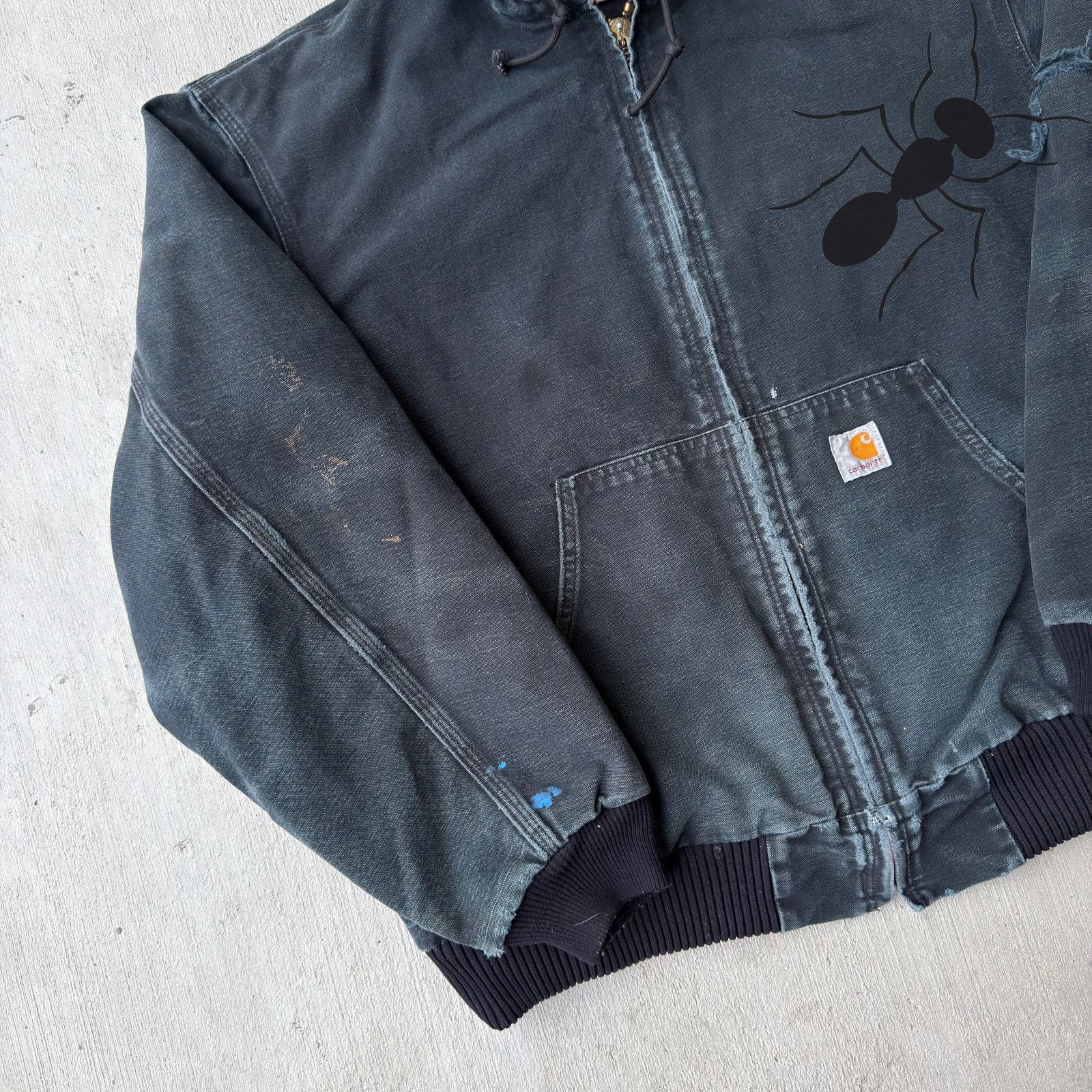 Carhartt × Vintage Carhartt J140 black hooded work wear jacket Size US XL / EU 56 / 4 - 2 Thumbnail