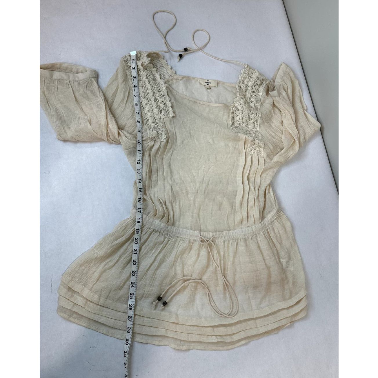 Other Entro Tunic Dress Rayon Blend Cream Colored - Size Large Size L / US 10 / IT 46 - 3 Thumbnail