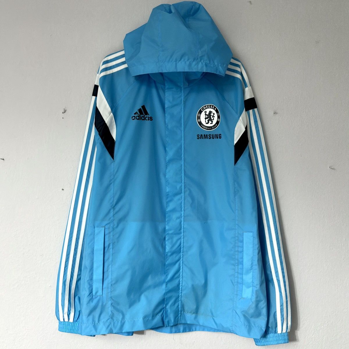 Adidas 2014 Chelsea London Training Essentials Zip Soccer Jacket FC Size US M / EU 48-50 / 2 - 2 Thumbnail