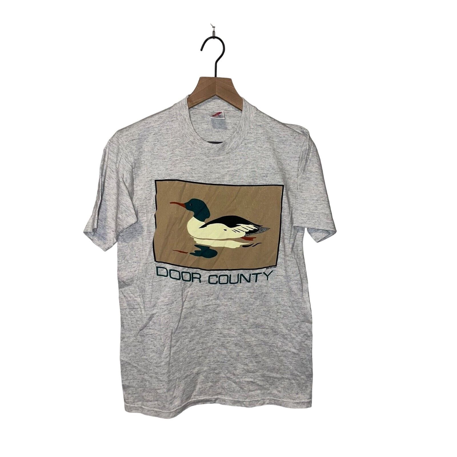 Jerzees Vintage Malllard Duck Shirt Door County Test Print Tee 80s M Size US M / EU 48-50 / 2 - 1 Thumbnail