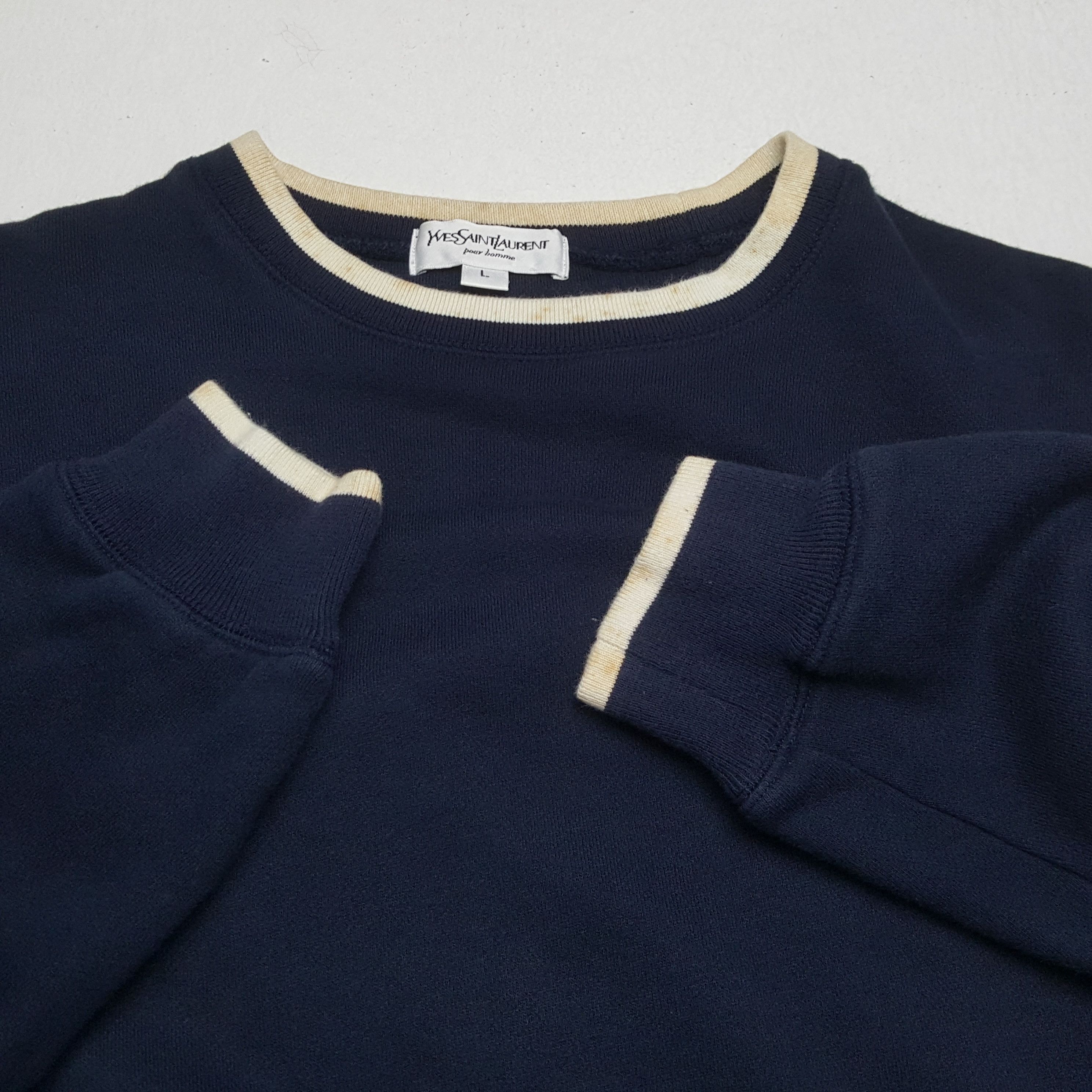 Vintage × Yves Saint Laurent YVES SAINT LAURENT Luxury Brand Small Logo Sweatshirt Size US M / EU 48-50 / 2 - 9 Thumbnail