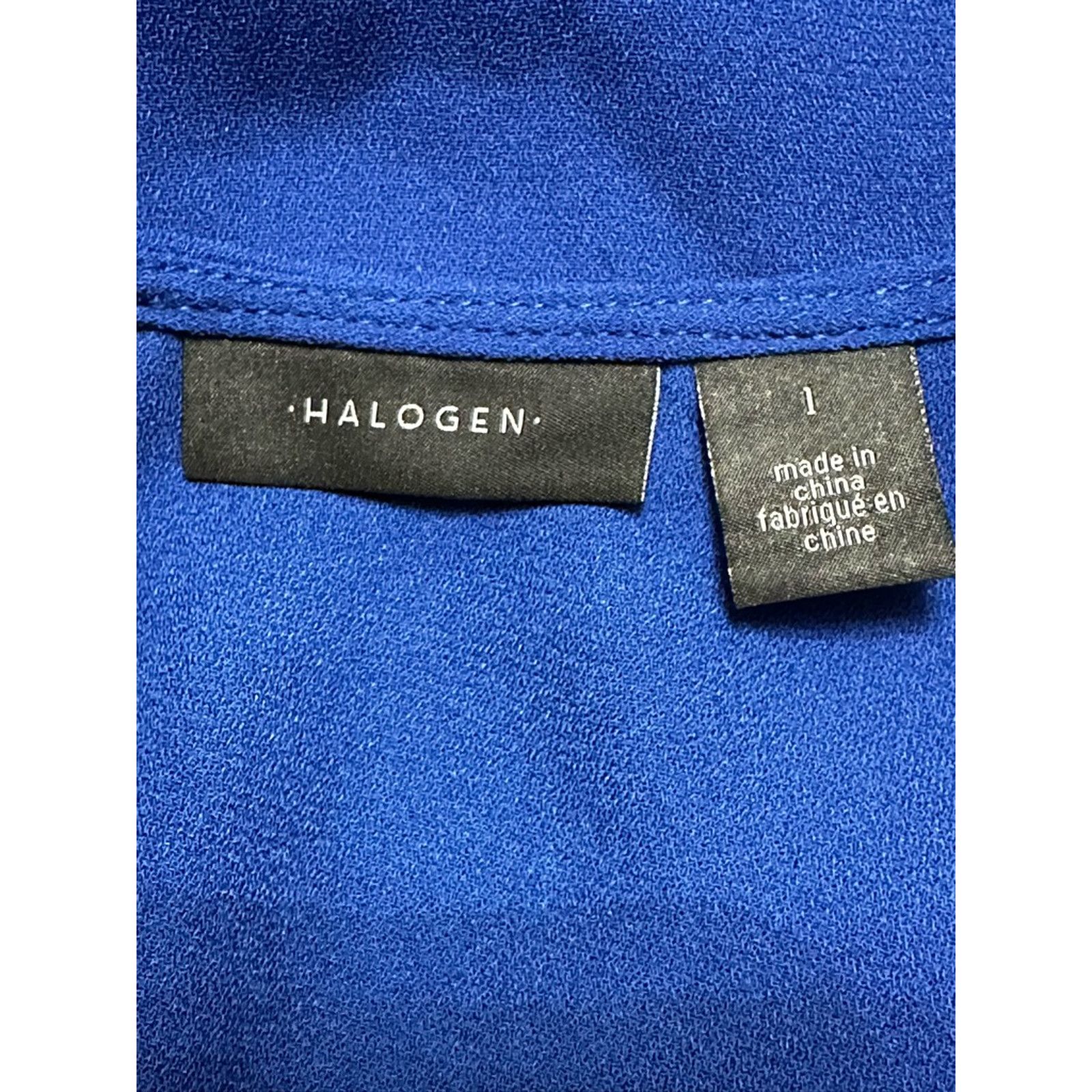 Other Halogen Blouse Cap Sleeve Jewel Neckline Blue Size 1X NWOT Size XL / US 12-14 / IT 48-50 - 7 Thumbnail