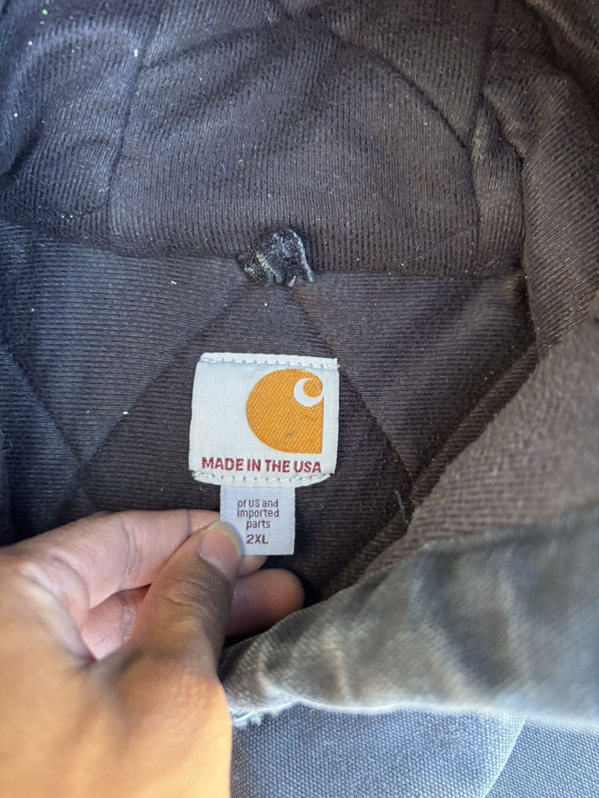 Carhartt Vintage 90s Carhartt Hooded Jacket Size US XXL / EU 58 / 5 - 3 Thumbnail