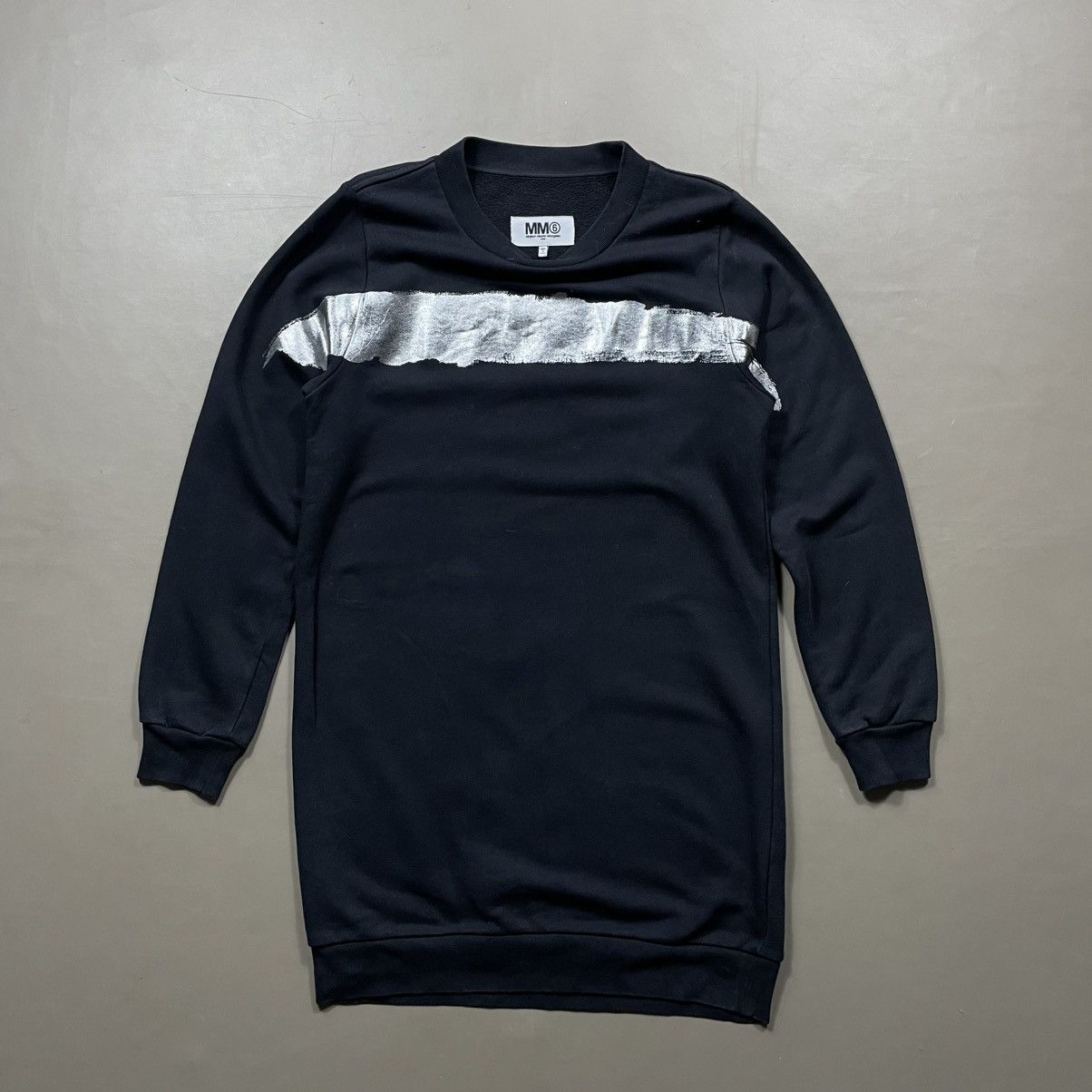 MM6 × Maison Margiela MAISON MARTIN MARGIELA MM6 SILVER PAINT SPLATTER CREWNECK Size XS / US 0-2 / IT 36-38 - 1 Thumbnail
