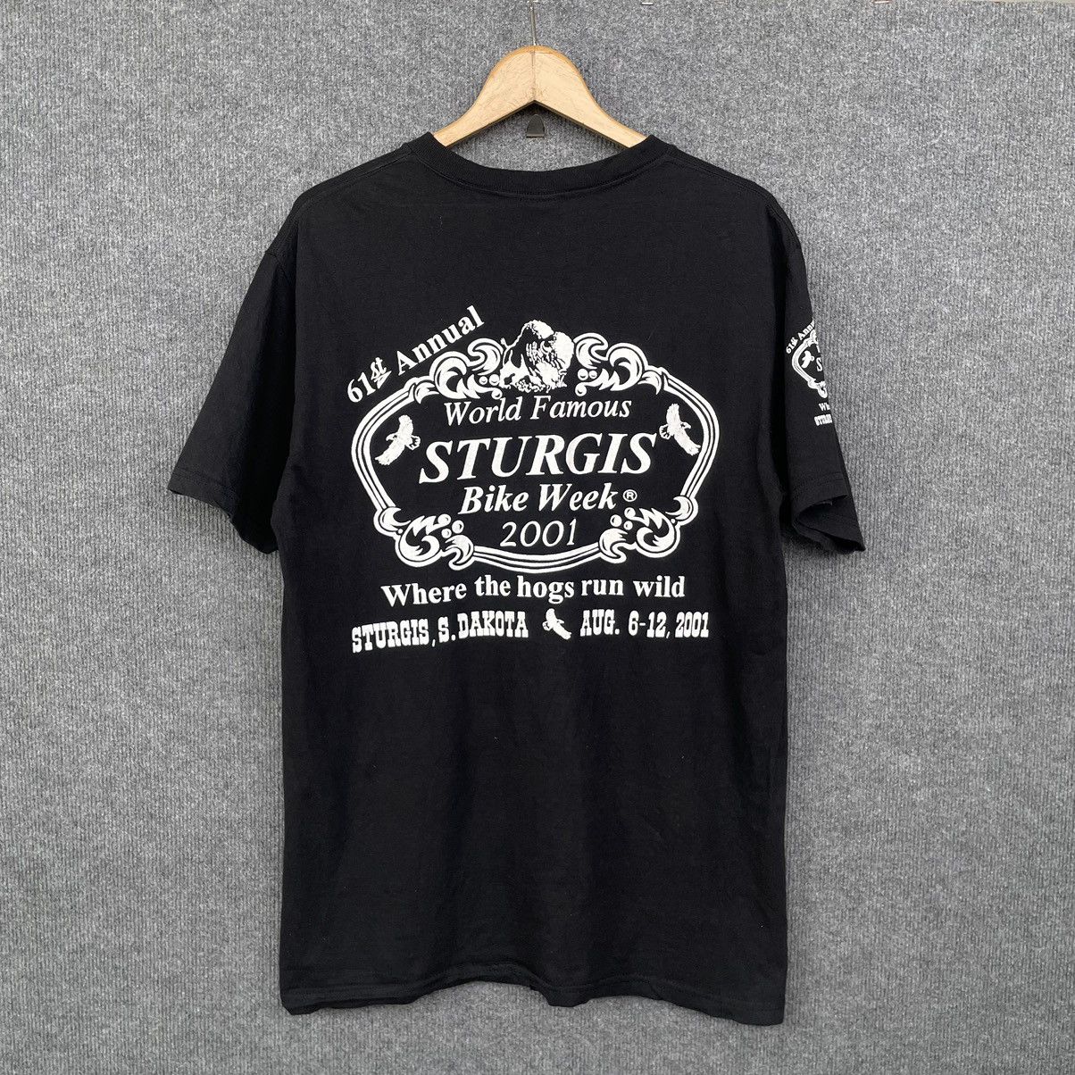 Harley Davidson × Vintage × West Coast Choppers Vintage 2001 Sturgis Bike Week Choppers Harley Davidson Tee Size US L / EU 52-54 / 3 - 6 Thumbnail