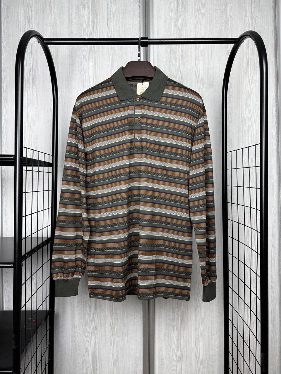 NEW! Alfred Dunhill Vintage Striped 100% wool rugby sweater