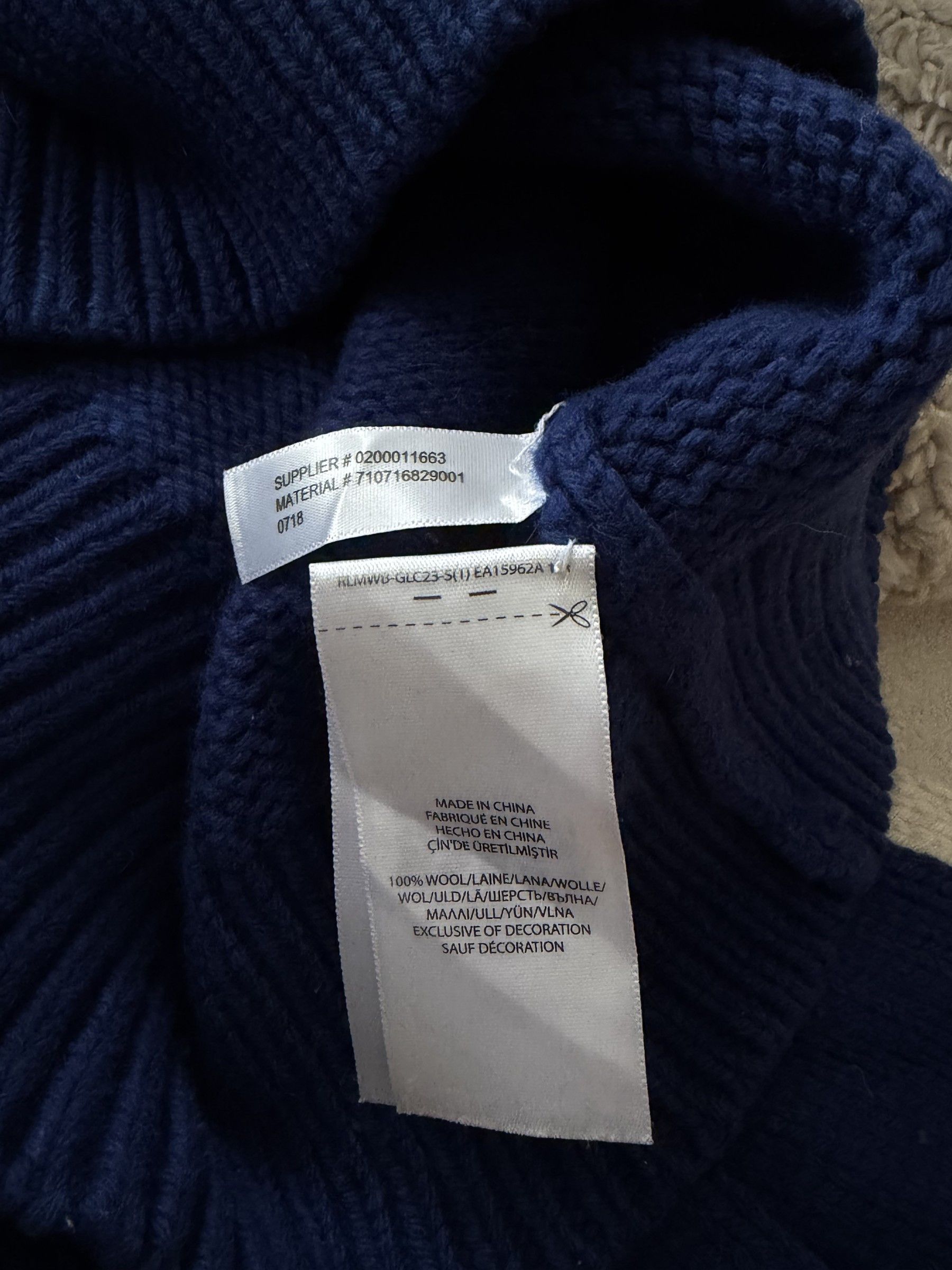 Polo Ralph Lauren Polo Ralph Lauren Crest Wool Turtleneck Cobalt S Size US S / EU 44-46 / 1 - 3 Thumbnail