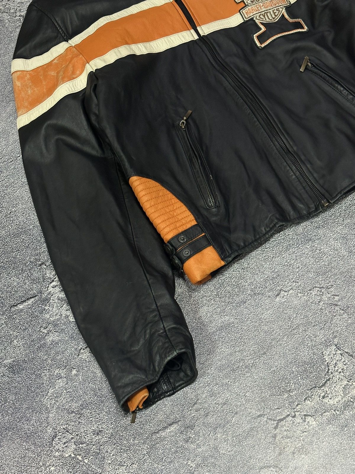 Harley Davidson Harley-Davidson Victory Lane Leather Riding Jacket Size S Size US S / EU 44-46 / 1 - 8 Thumbnail
