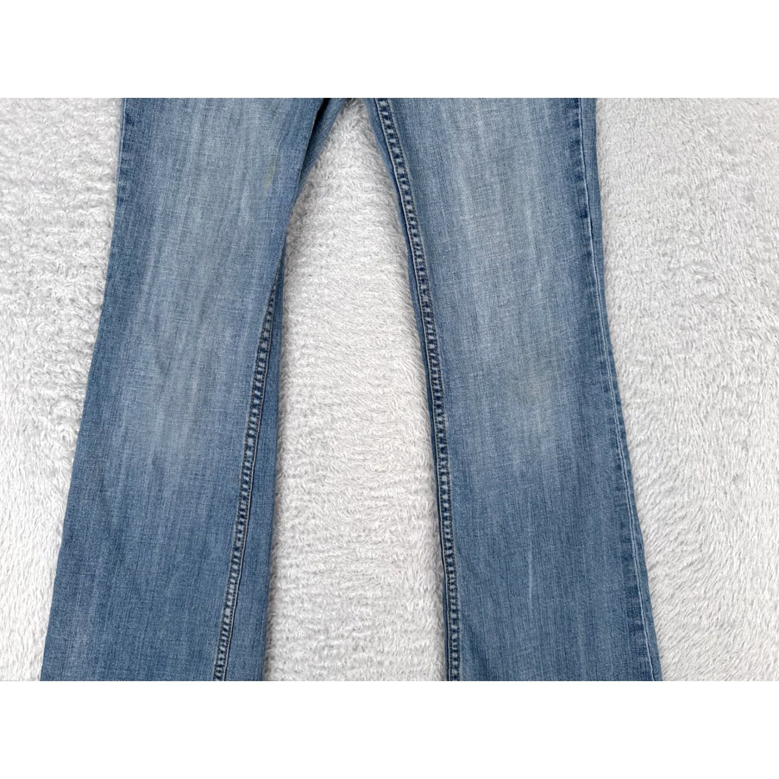 Vintage Refuge Jeans Juniors 9 L Blue Denim Flared Low Rise 28x32 Women's Size 30" / US 8 / IT 44 - 3 Thumbnail