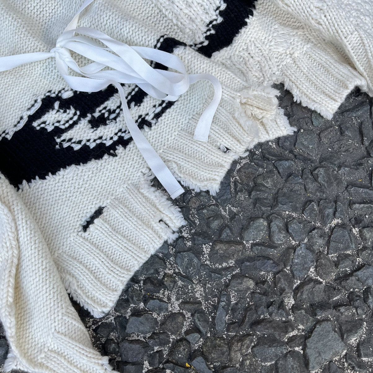 MM6 MM6 Maison Margiela F/W 2022 Ouroboros Distressed Knit Wrap Size S / US 4 / IT 40 - 15 Thumbnail