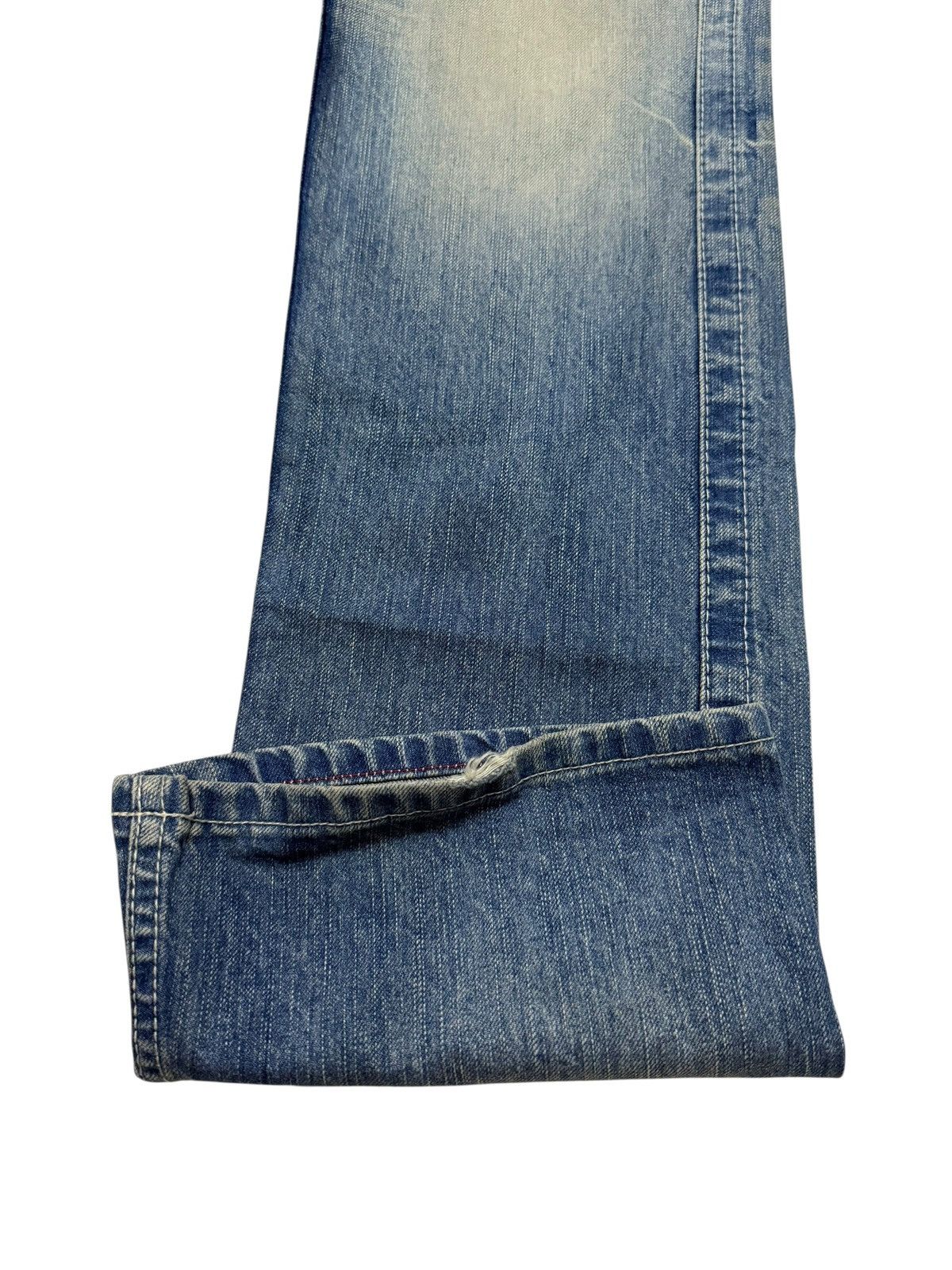 Japanese Brand Flared Jeans Blue Way Japan Acid Wash Rare Design Boot Cut Size US 30 / EU 46 - 10 Thumbnail