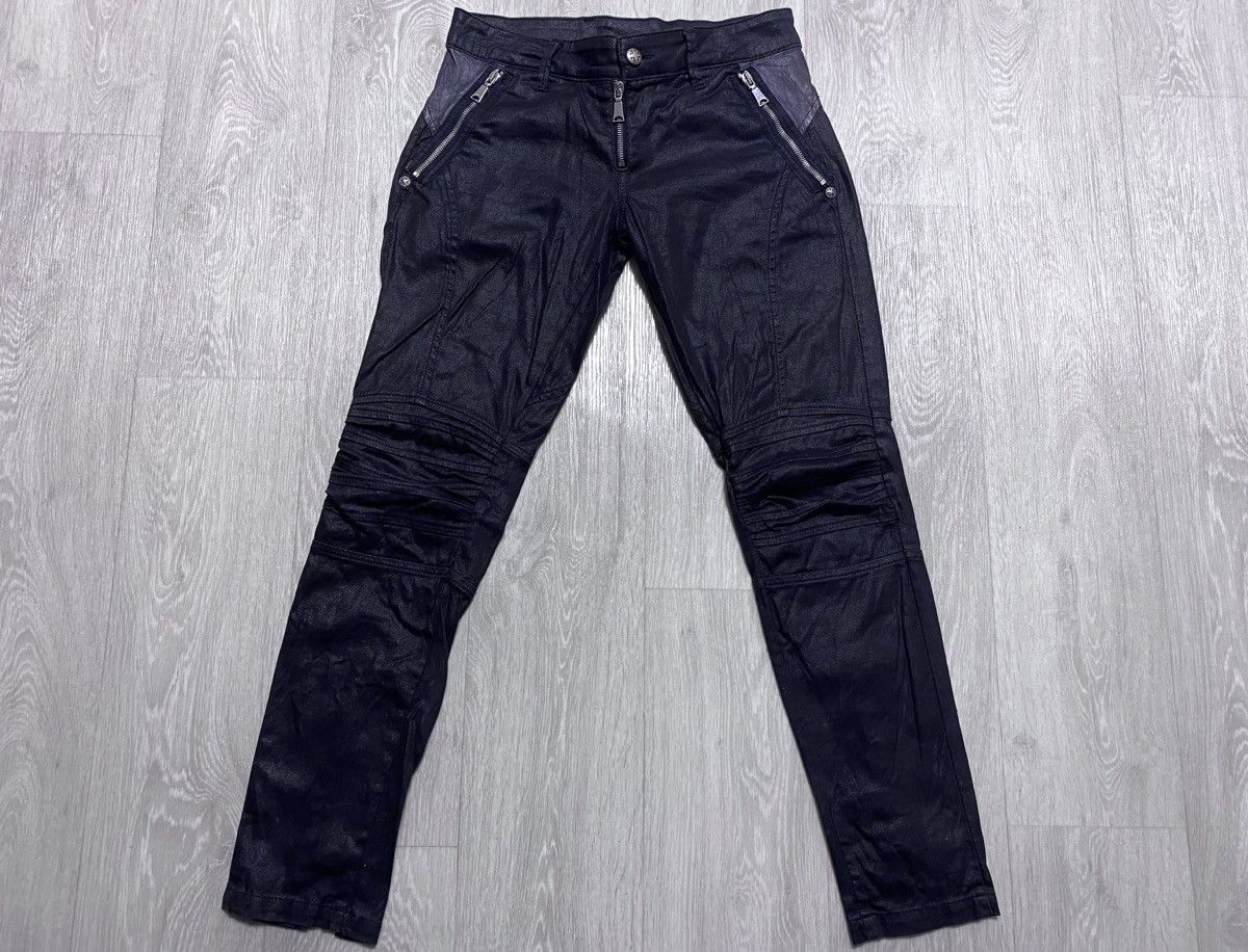John Richmond Richmond Denim Graphite Multizip Biker Vintage Pants Trouser Size 28" / US 6 / IT 42 - 6 Thumbnail