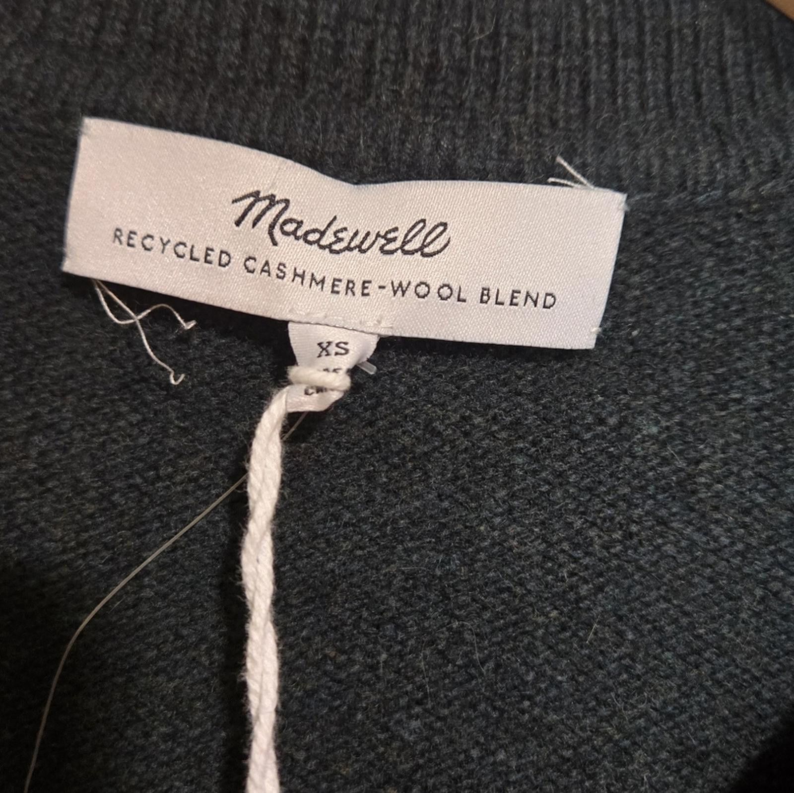 Madewell Madewell Cashmere-Wool Blend Polo Sweater In Luxury Forest Size XS / US 0-2 / IT 36-38 - 5 Thumbnail