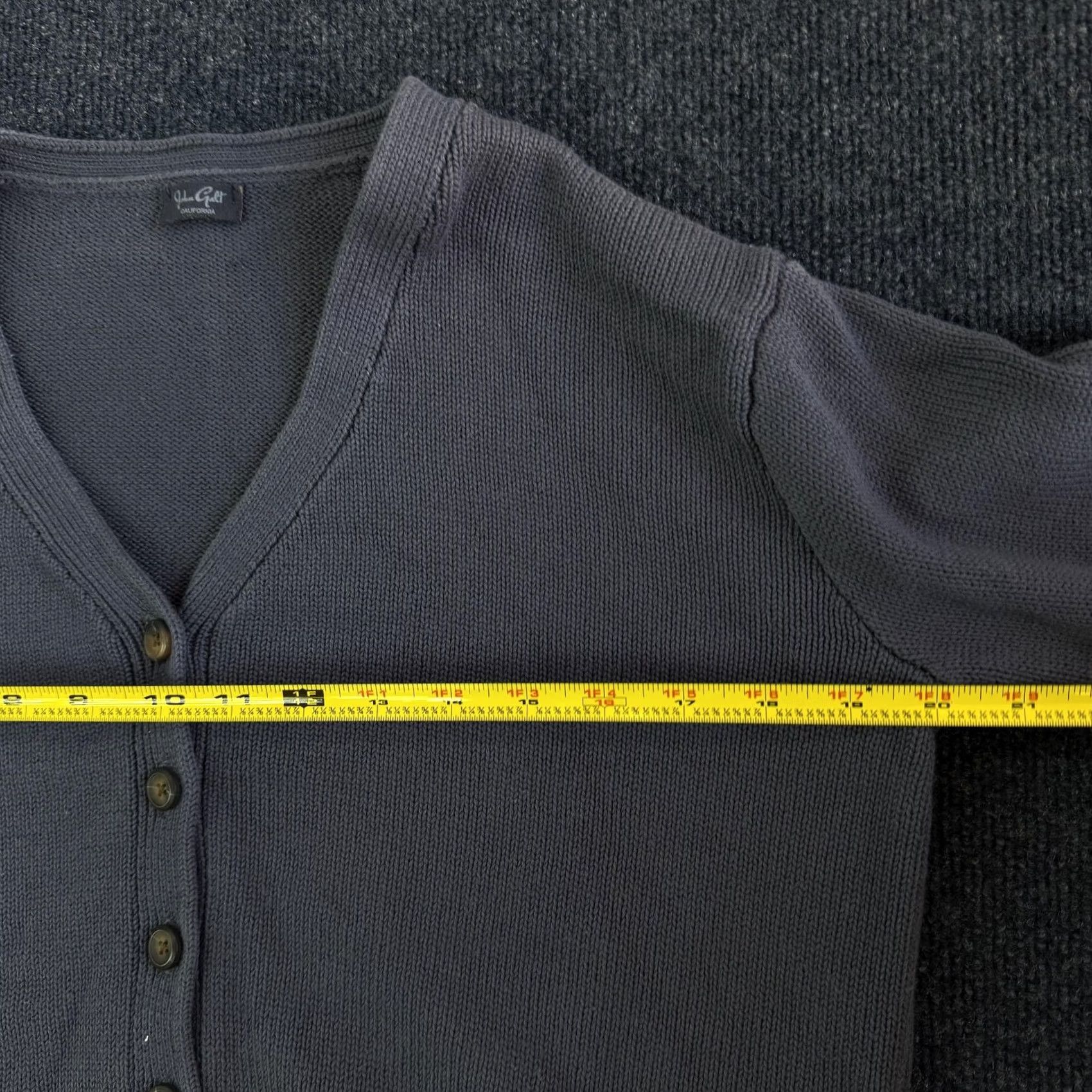 Vintage John Galt Cardigan Sweater Womens Small Blue V Neck Button Front Tight-Knit Size S / US 4 / IT 40 - 5 Thumbnail