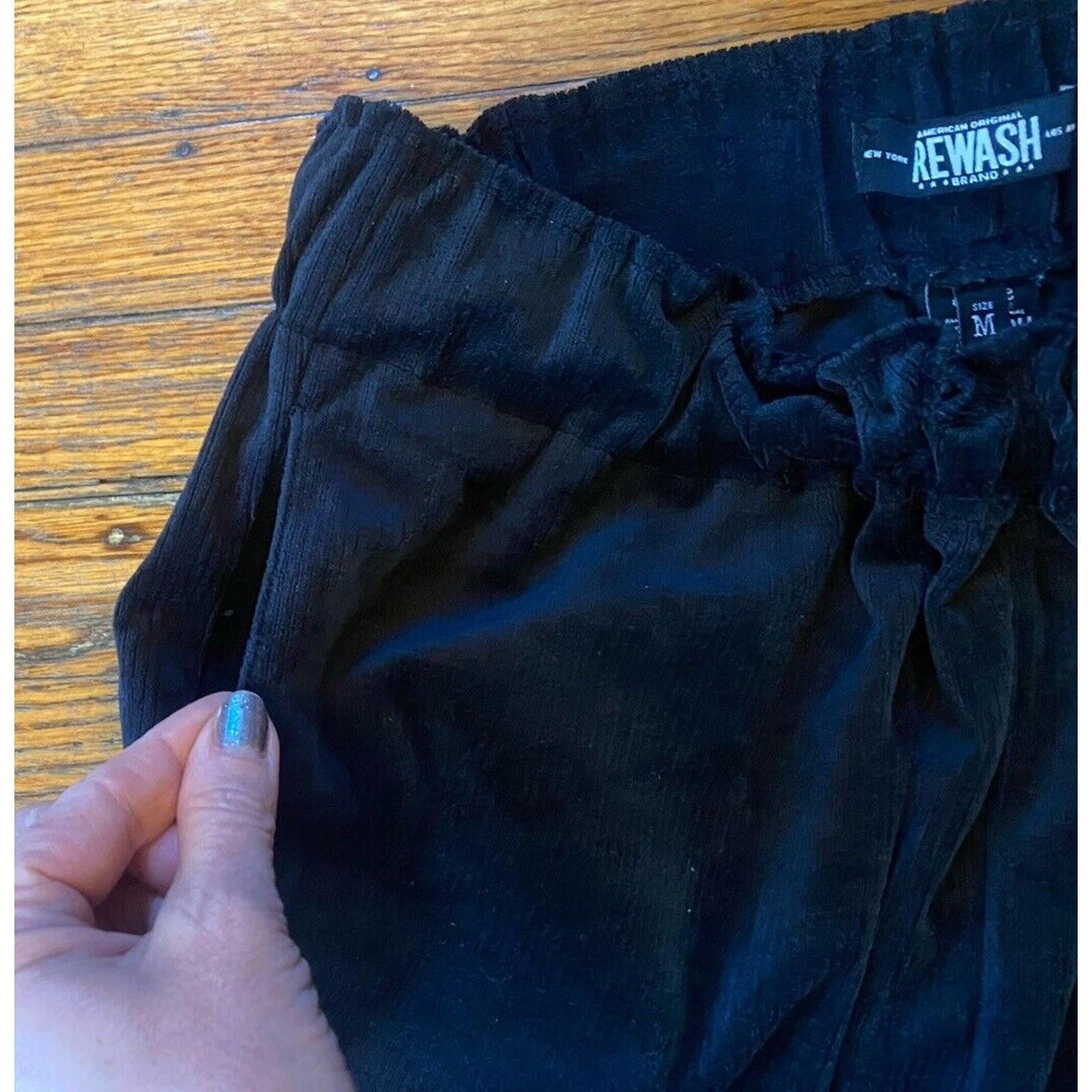 Other Rewash Brand Corduroy Cropped Pants Pockets Women M Wide Leg Size 32" / US 10 / IT 46 - 3 Thumbnail