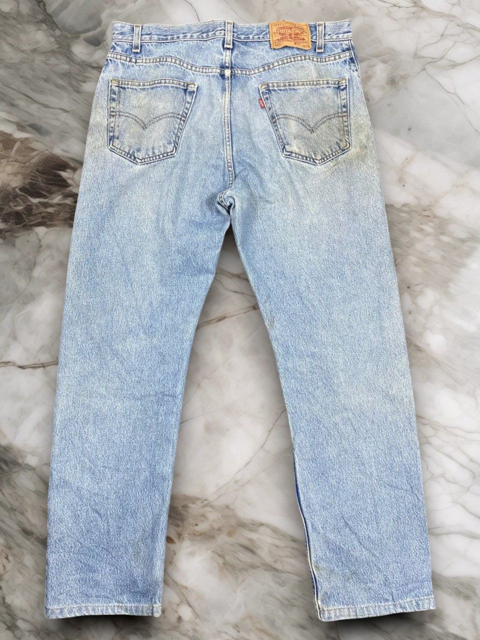 Levi's vintage levis 505 regular fit lightwash denim nice design Size US 38 / EU 54 - 2 Thumbnail
