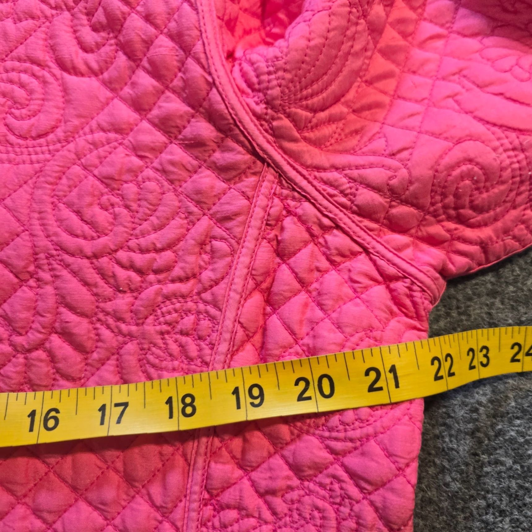Pinko VINTAGE Kiko Jacket Womens Large Pink Silk Diamond Quilted Full Zip Lightweight Casual Size L / US 10 / IT 46 - 6 Thumbnail
