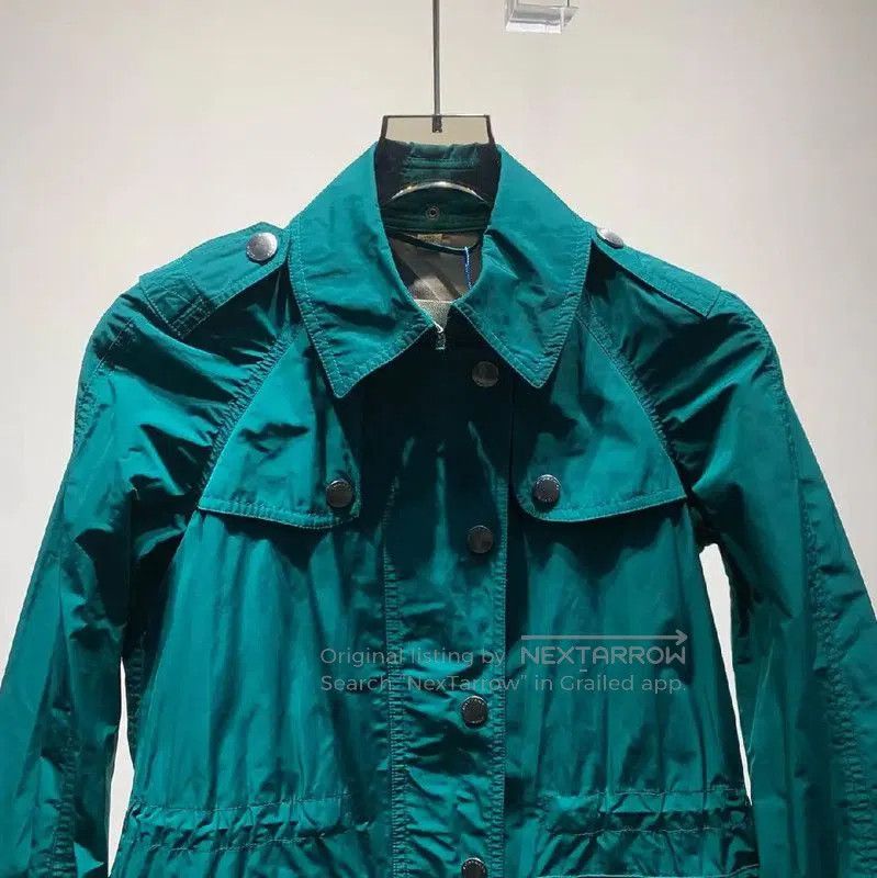 Burberry Burberry Green Cotton Women's Trench Coat. Size XXS / US 00 / IT 34 - 8 Thumbnail