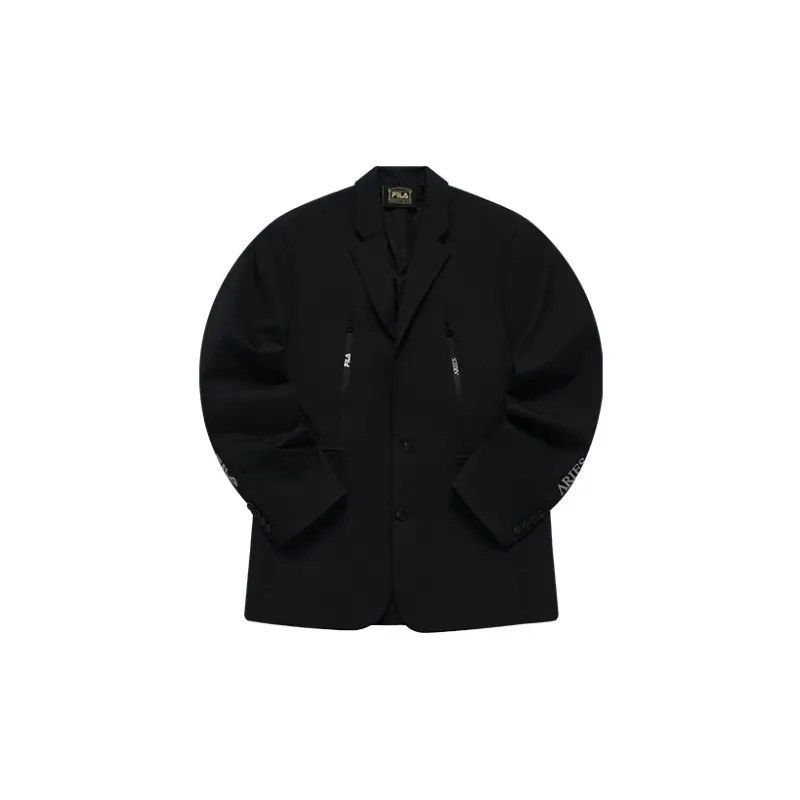 Aries × Fila Aries X FILA FUSION Jackets Unisex Pitch Black L Size 40L - 1 Thumbnail
