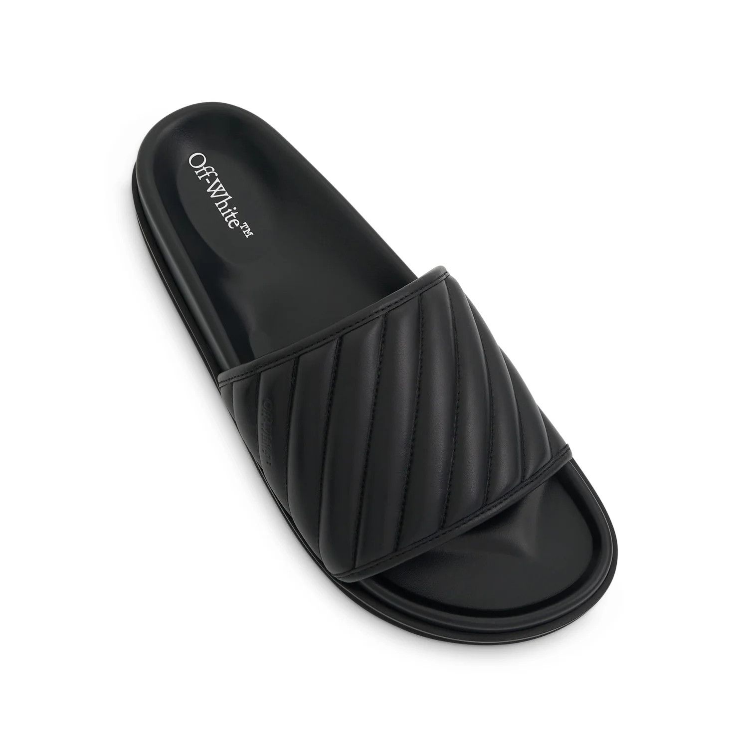 Off-White o1mris0824 Slide in Black Size US 7 / EU 40 - 4 Thumbnail