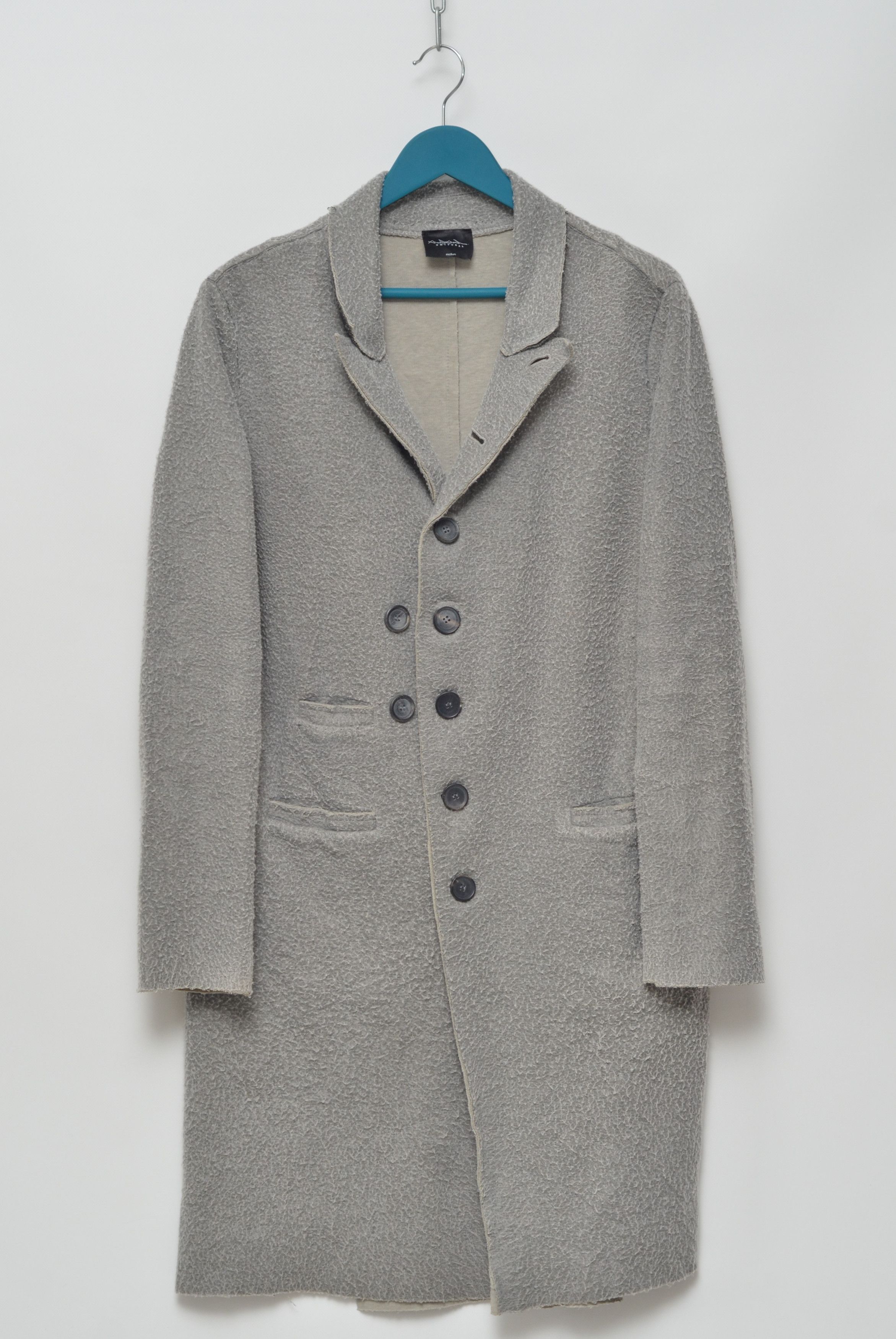 image of Avant Garde x Hype Umit Unal Luxury Wool Double Breasted Coat in Grey, Women's (Size Medium)