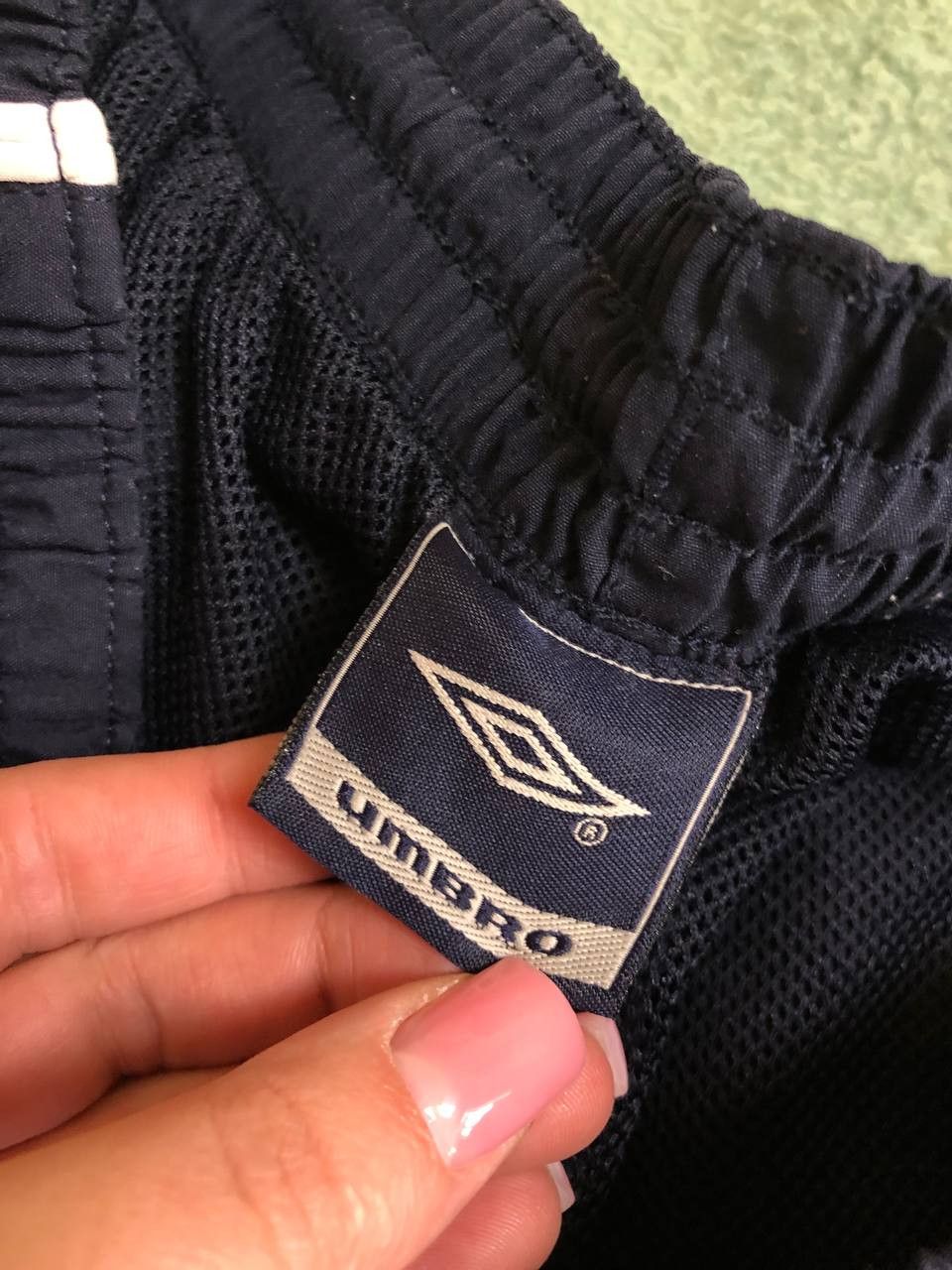 Umbro Vintage Nike Track shorts Mens Blue nylon Wide Leg Baggy Size US 34 / EU 50 - 2 Thumbnail