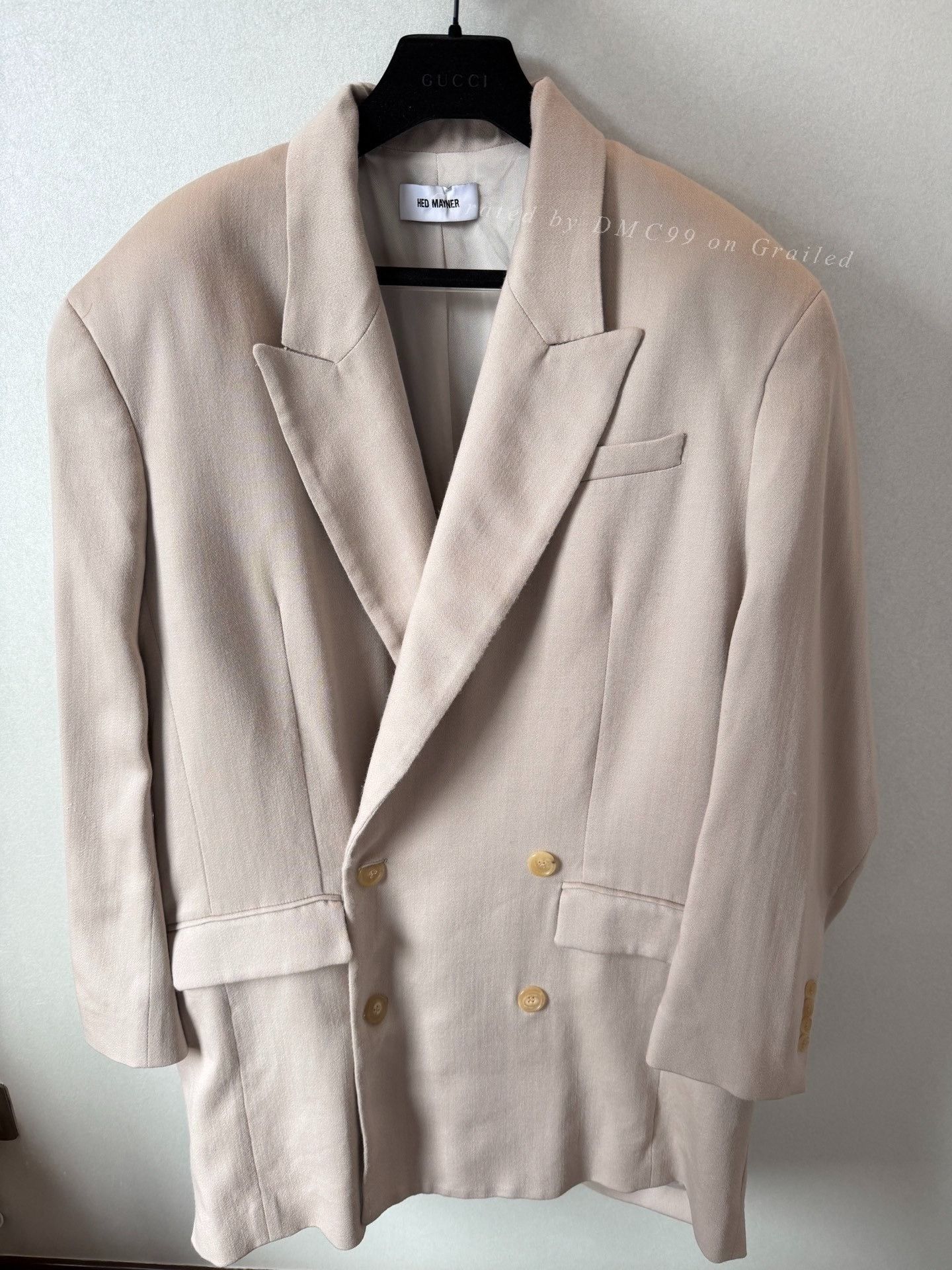 Hed Mayner Hed Mayner Beige Oversized Blazer Size US XS / EU 42 / 0 - 1 Thumbnail