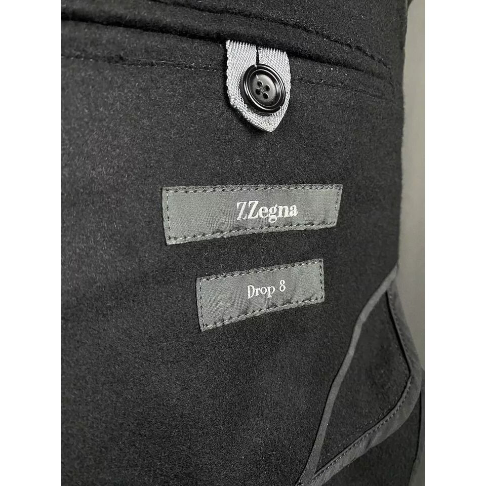 Ermenegildo Zegna MINT! Zegna Men's Black Wool Double Breasted Pea Coat Size S Size US S / EU 44-46 / 1 - 9 Thumbnail