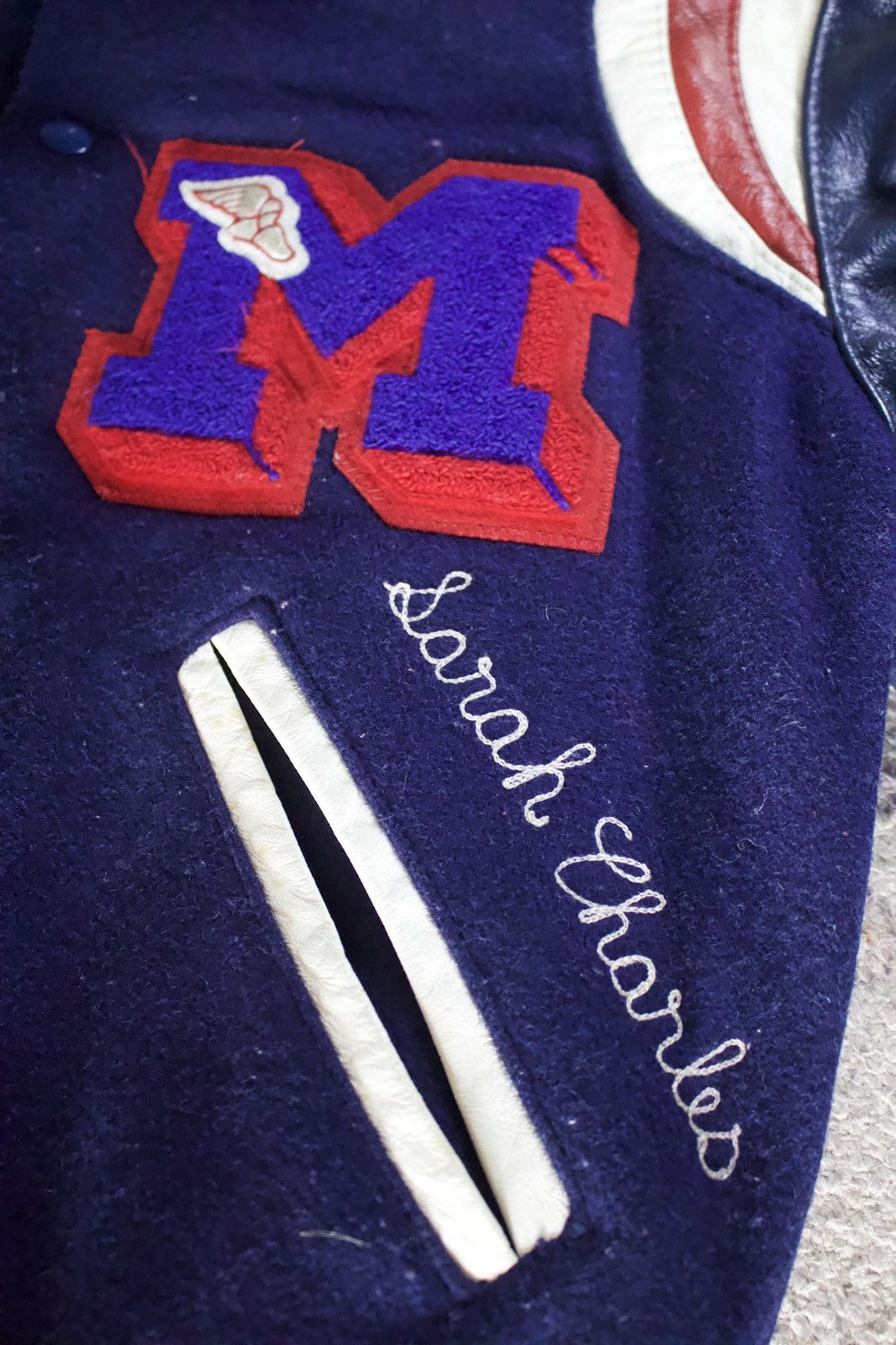 Holloway × Vintage Genuine Vintage USA “Monarchs” Cheerleader Letterman Jacket Size S / US 4 / IT 40 - 6 Thumbnail