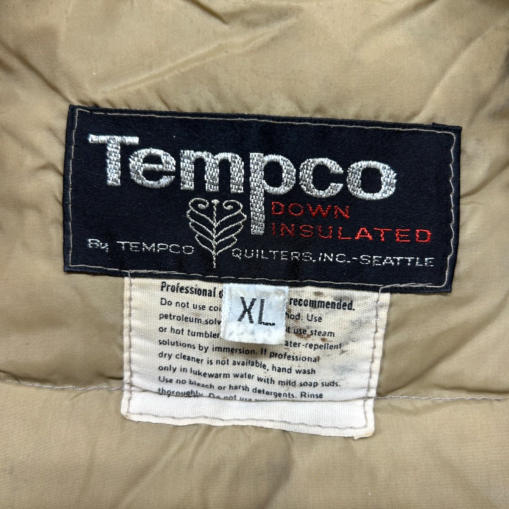 Vintage VINTAGE Tempco Vest Mens XL Brown Puffer Quilted Goose Down Insulated Snap 80s 90s - Reversible, Down, Winter, Casual Mens Size US XL / EU 56 / 4 - 3 Thumbnail