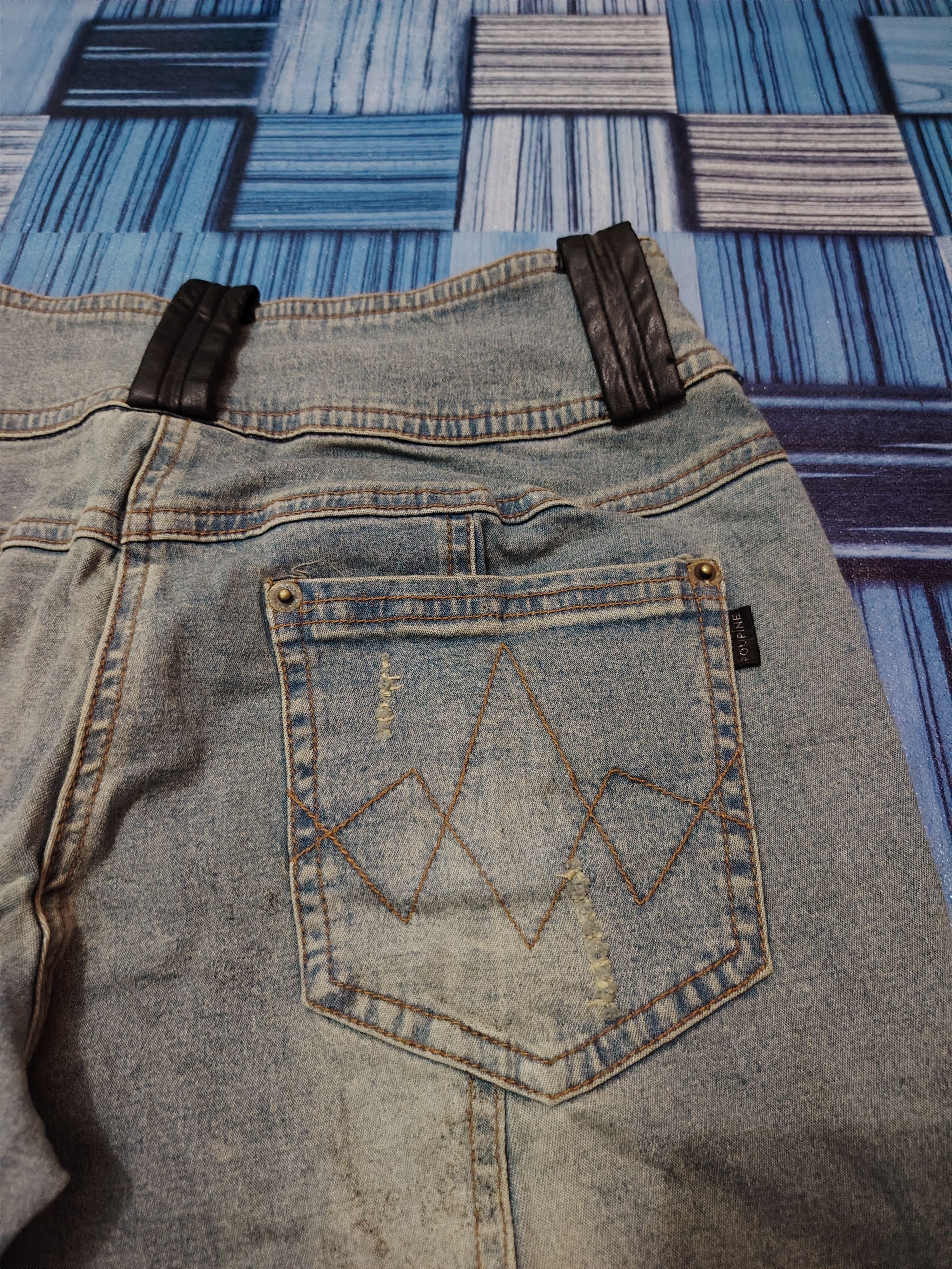 If Six Was Nine × Japanese Brand × Tornado Mart Insane 90s Poupine Bell Bottom distressed Jeans any patches Size 26" / US 2 / IT 38 - 18 Thumbnail