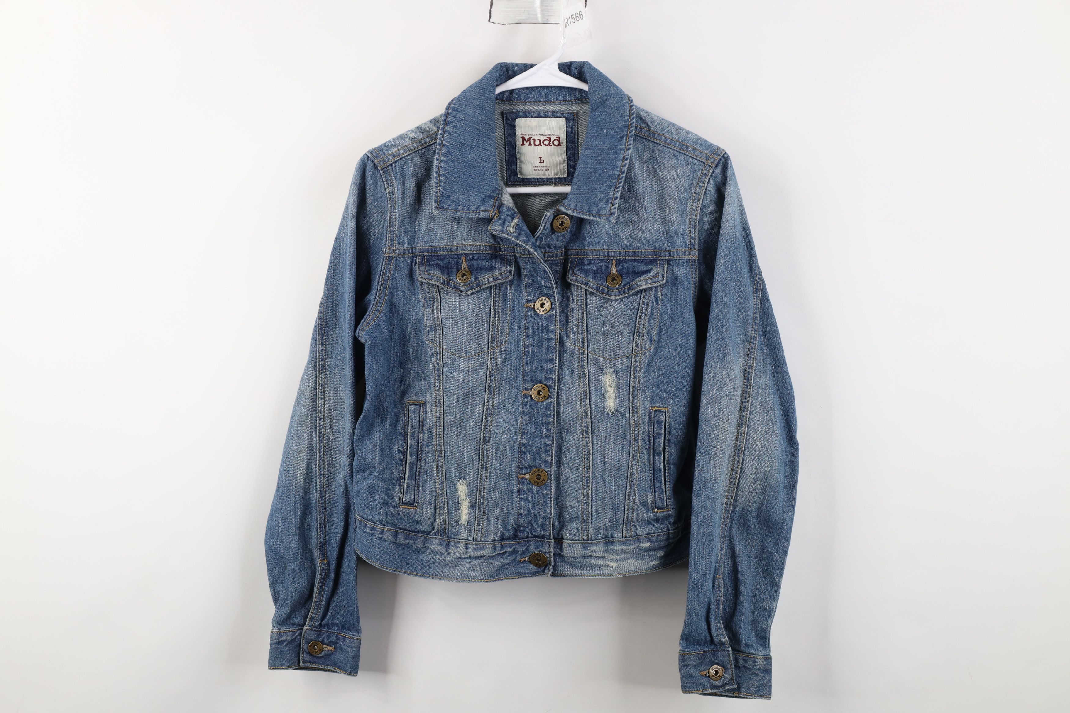 Vintage Vintage 90s Y2K MUDD Babydoll Denim Jean Trucker Jacket Blue Size L / US 10 / IT 46 - 1 Thumbnail