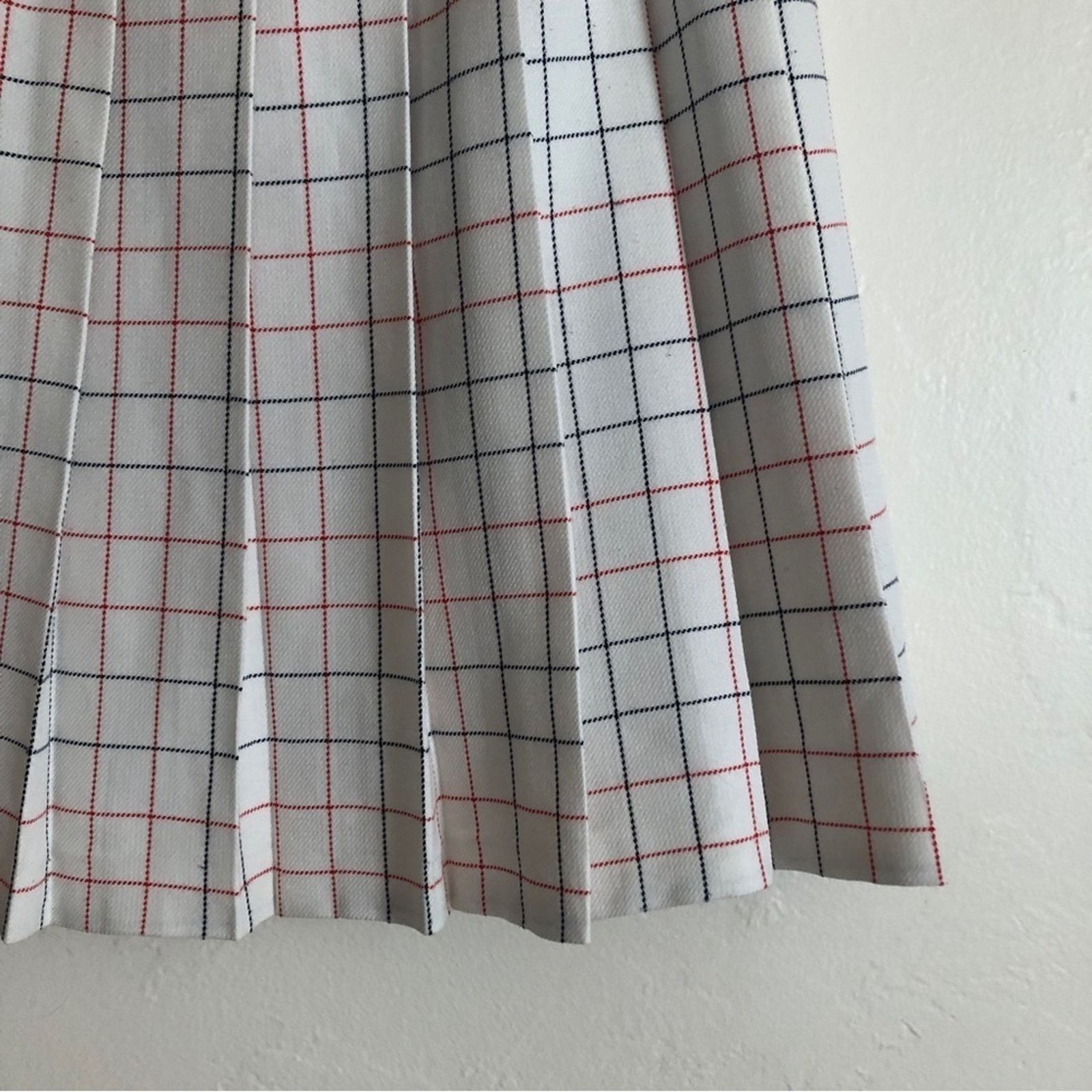 Other Pendleton Windowpane Plaid Classic Box Pleat Pleated Skirt Size 34" / US 12 / IT 48 - 3 Thumbnail