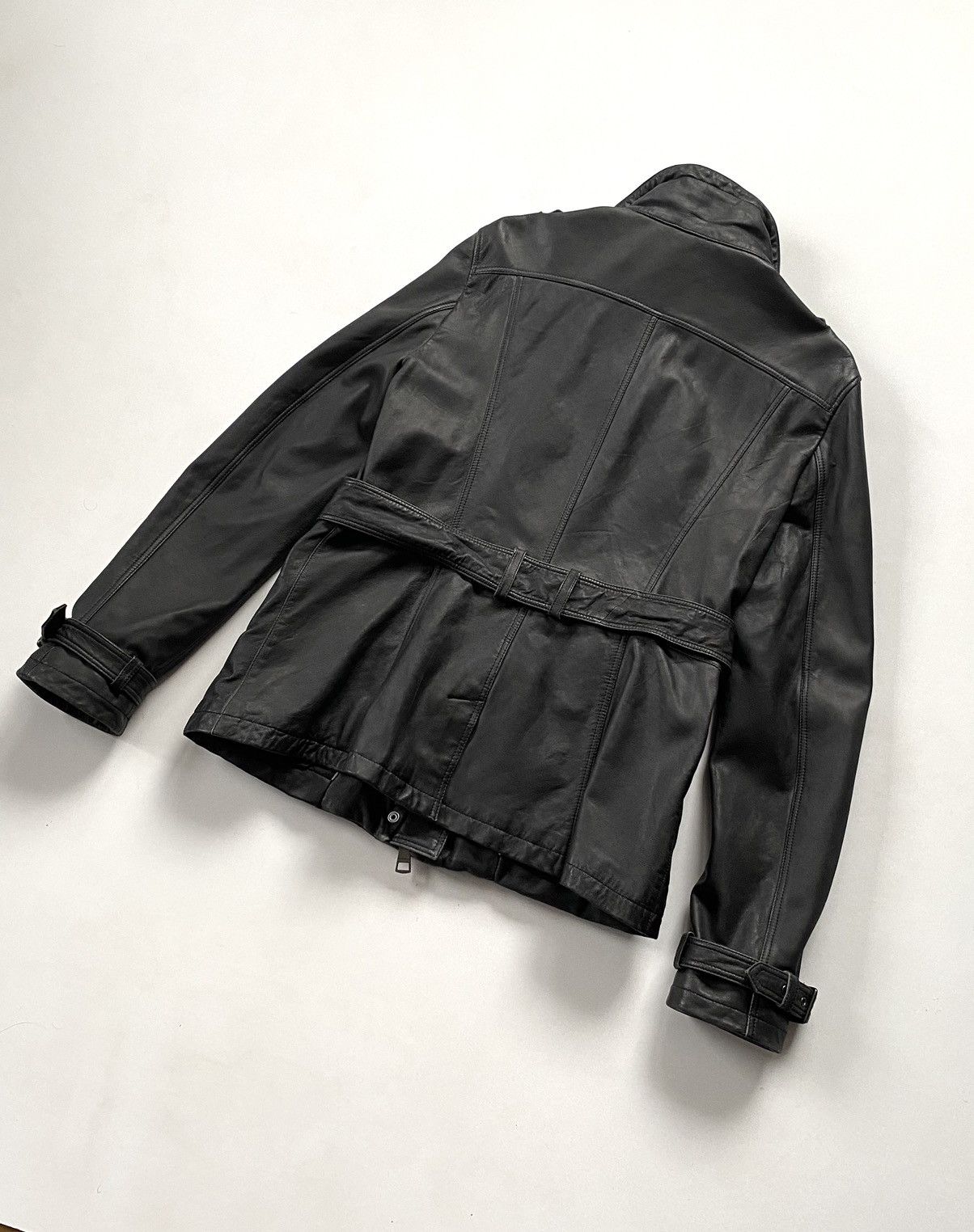 Burberry 🔥RRP 2390$ Burberry Brit Lambskin Biker Field Jacket Size S / US 4 / IT 40 - 16 Thumbnail