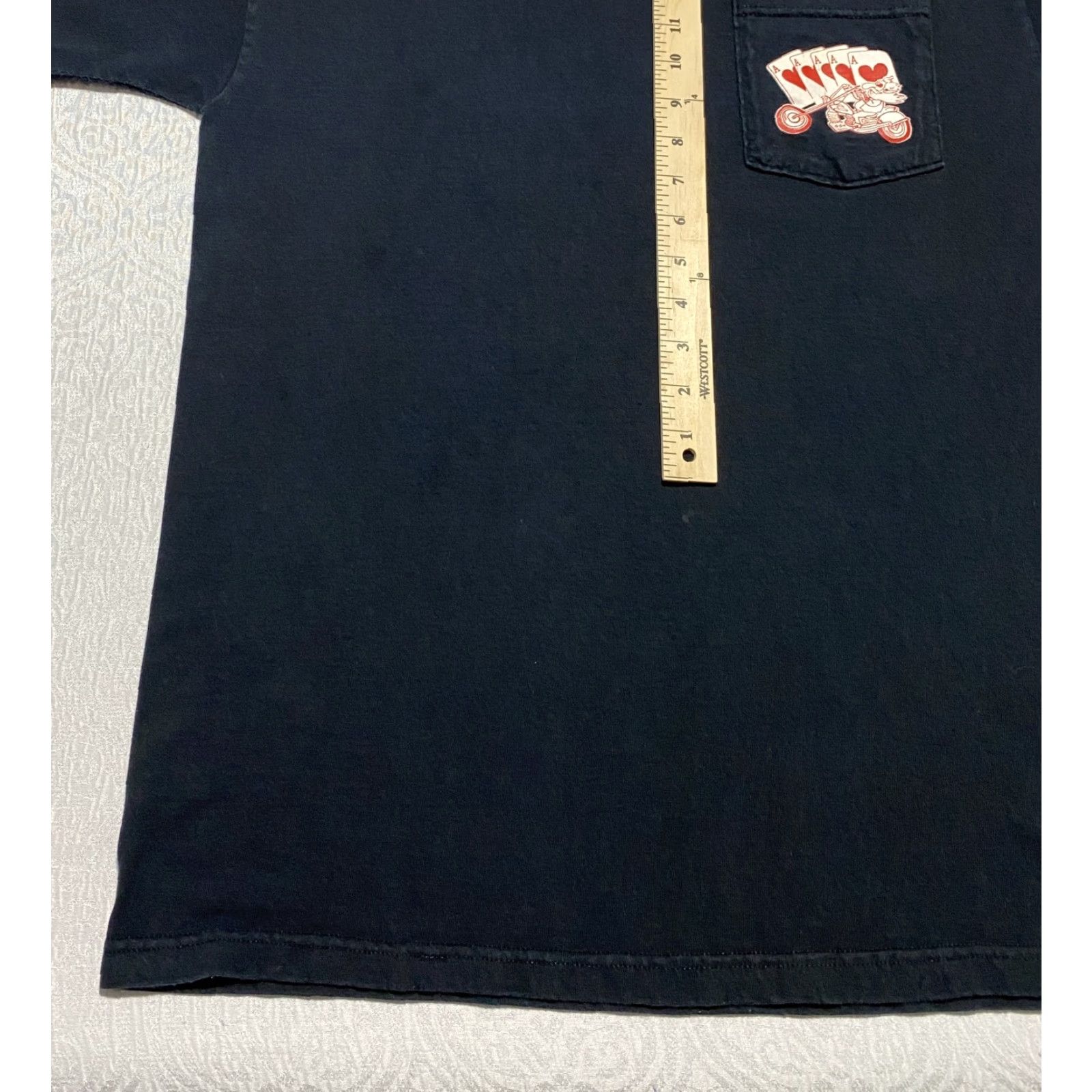Fruit Of The Loom VINTAGE Odd Fellow Poker Run Shirt Mens Large Black Motorcycle Biker 2002 Tee 00s Size US L / EU 52-54 / 3 - 7 Thumbnail