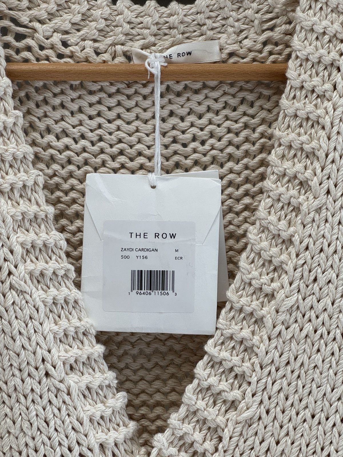 The Row The Row Zayidi Cotton and Silk Cream Cardigan RRP $3500 Size US M / EU 48-50 / 2 - 8 Thumbnail
