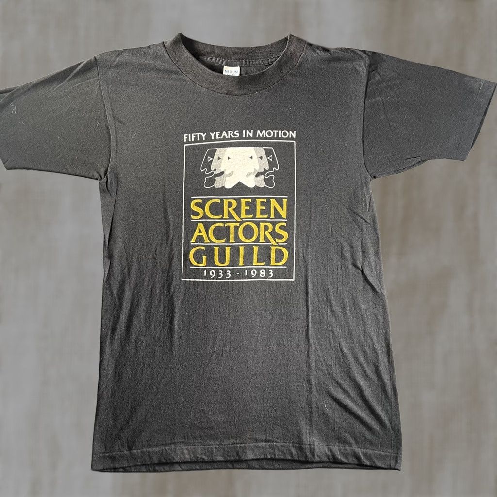 Vintage VINTAGE SAG Shirt Mens Small Black 50 Years in Motion 80s Size US S / EU 44-46 / 1 - 1 Thumbnail