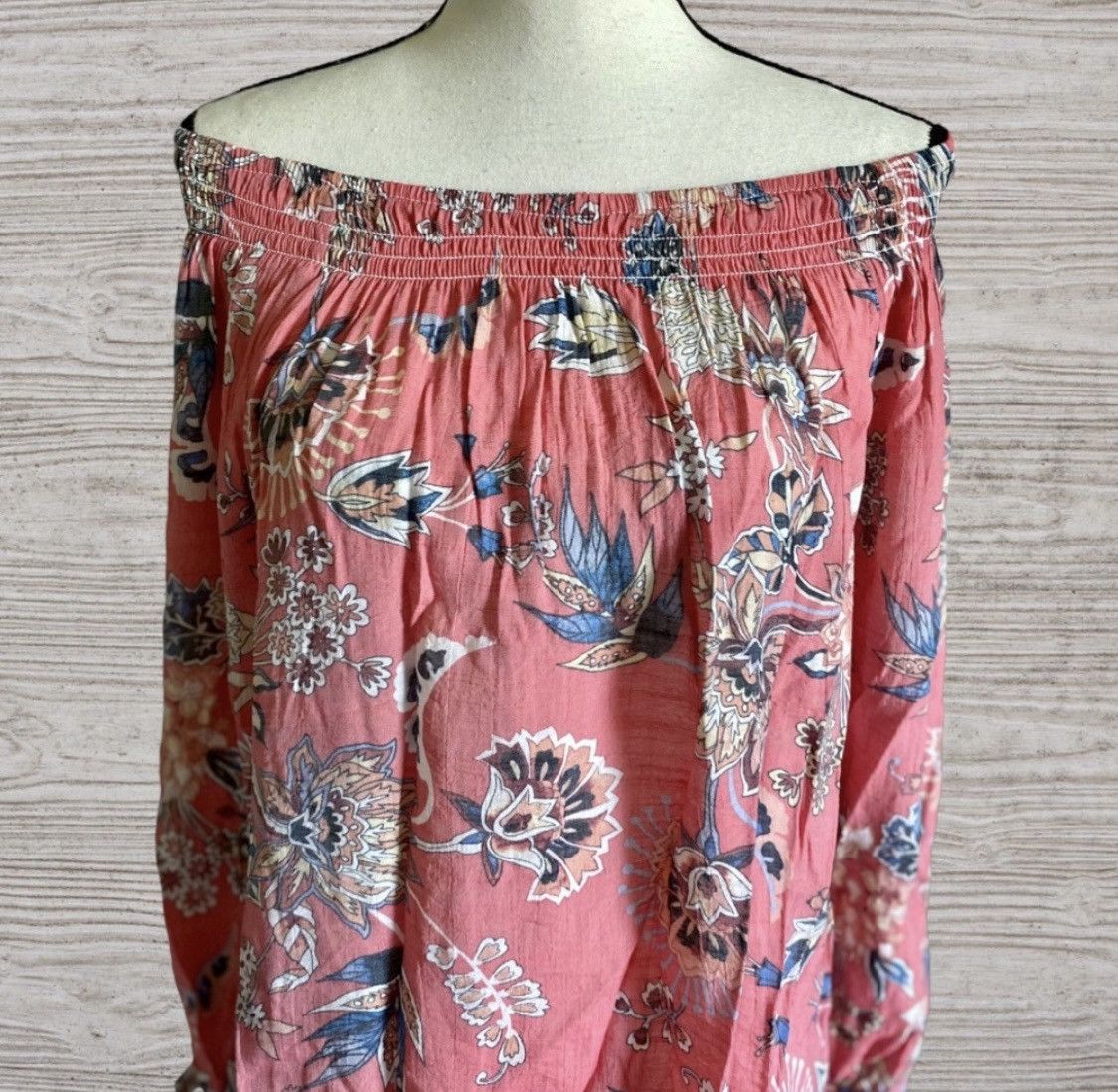 Other SPENSE OFF SHOULDER FLORAL TIE SLEEVE BLOUSE TOP Size L / US 10 / IT 46 - 7 Thumbnail