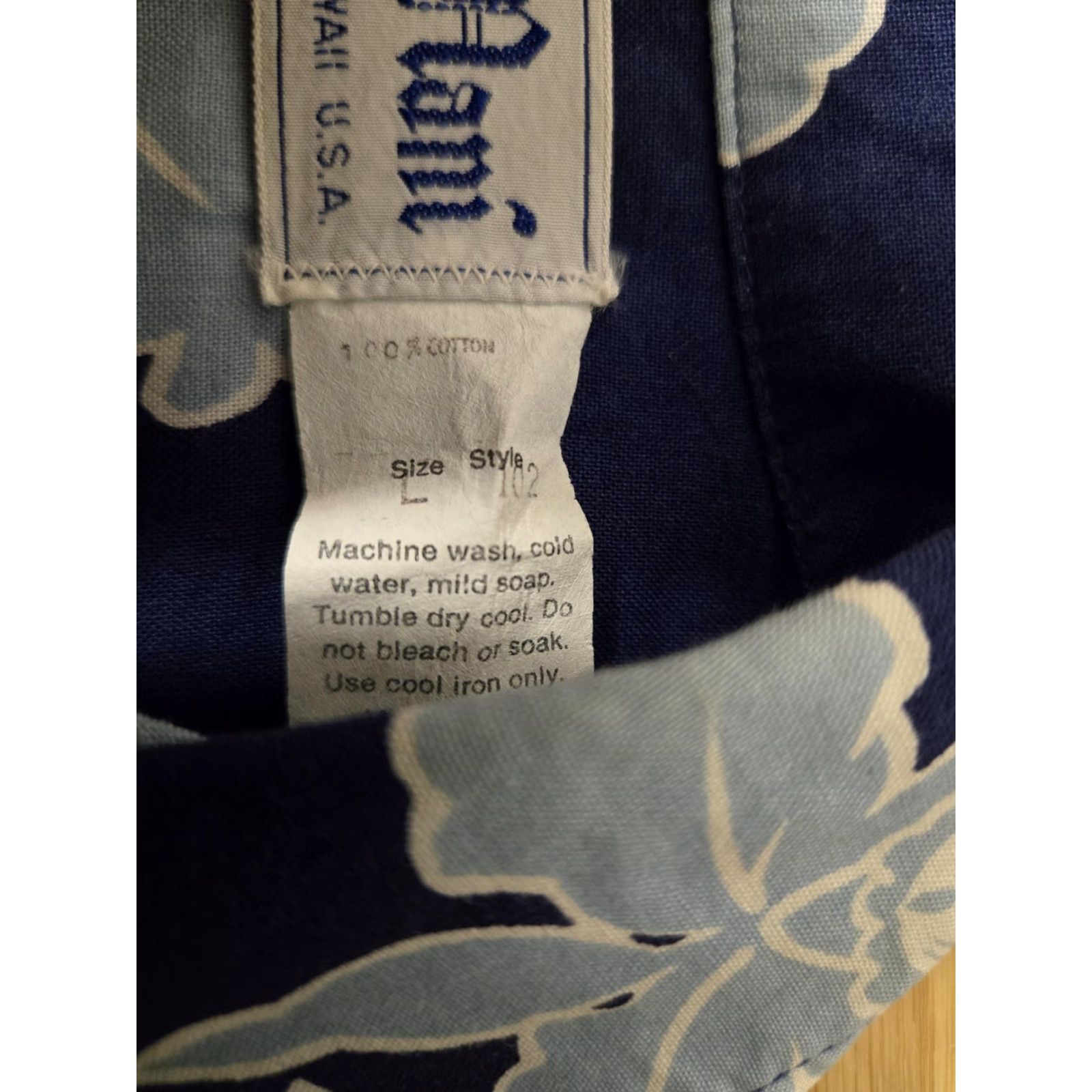 Vintage VINTAGE Kai Nani Shirt Mens Large Blue Aloha Hawaiian Short Sleeve Camp Collar Made USA Size US L / EU 52-54 / 3 - 5 Thumbnail