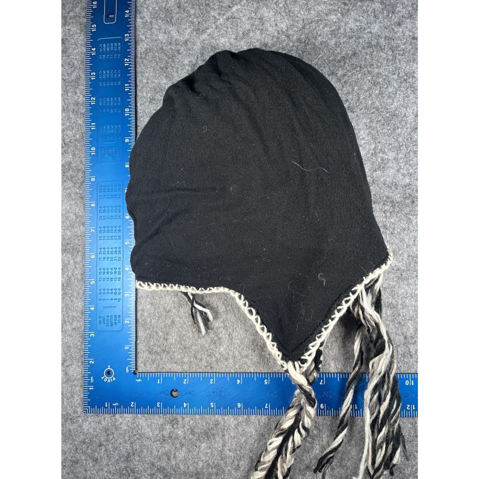 Vintage Handmade Trapper Hat Unisex One Size Brown Wool Fringe Ear Flap Lined Winter Size ONE SIZE - 6 Thumbnail