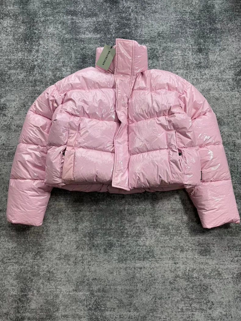 Balenciaga Balenciaga Pink glossy down jacket Size M / US 6-8 / IT 42-44 - 1 Thumbnail