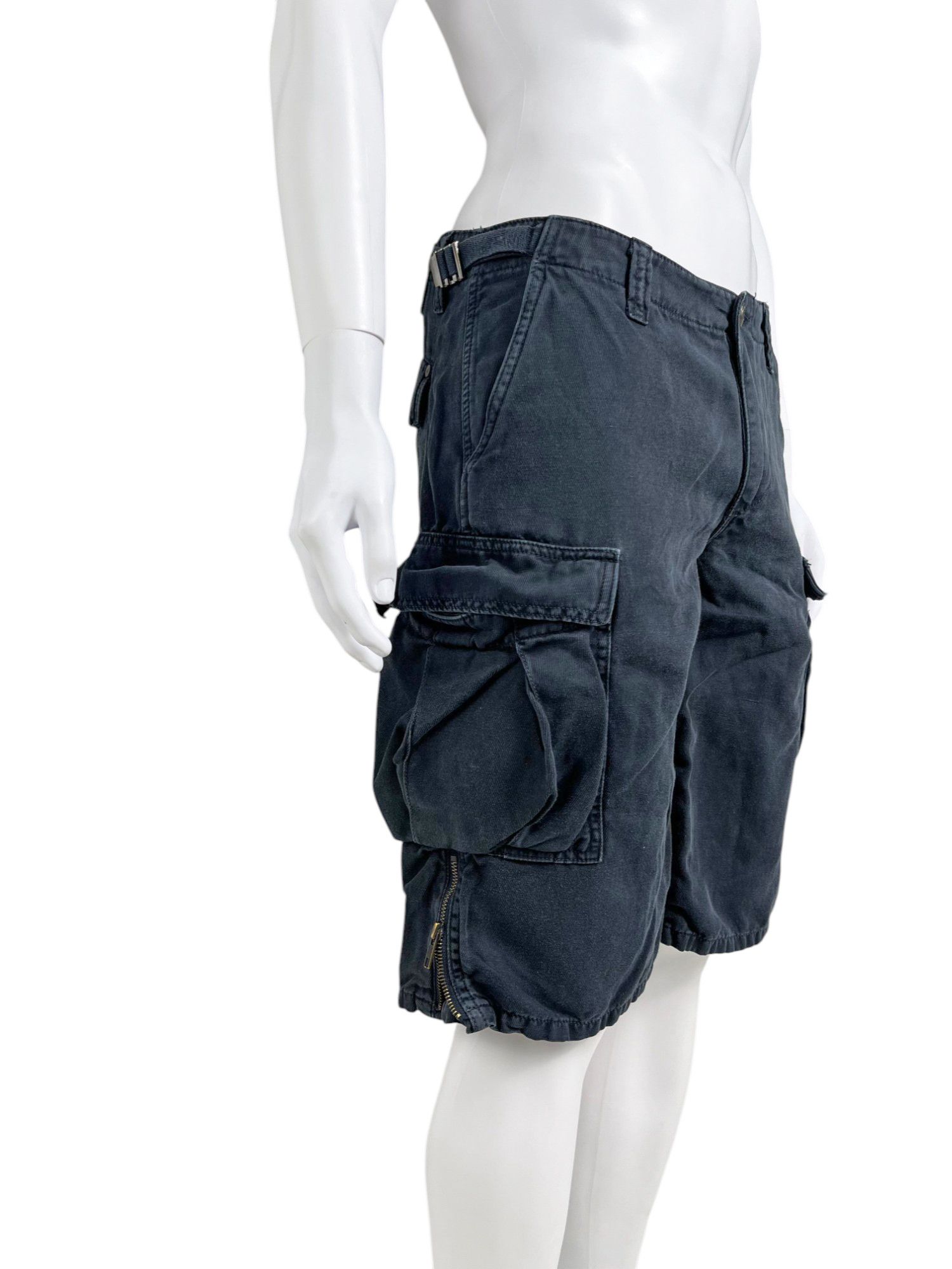 Emporio Armani 1990's Cargo Blue Shorts Size US 30 / EU 46 - 5 Thumbnail