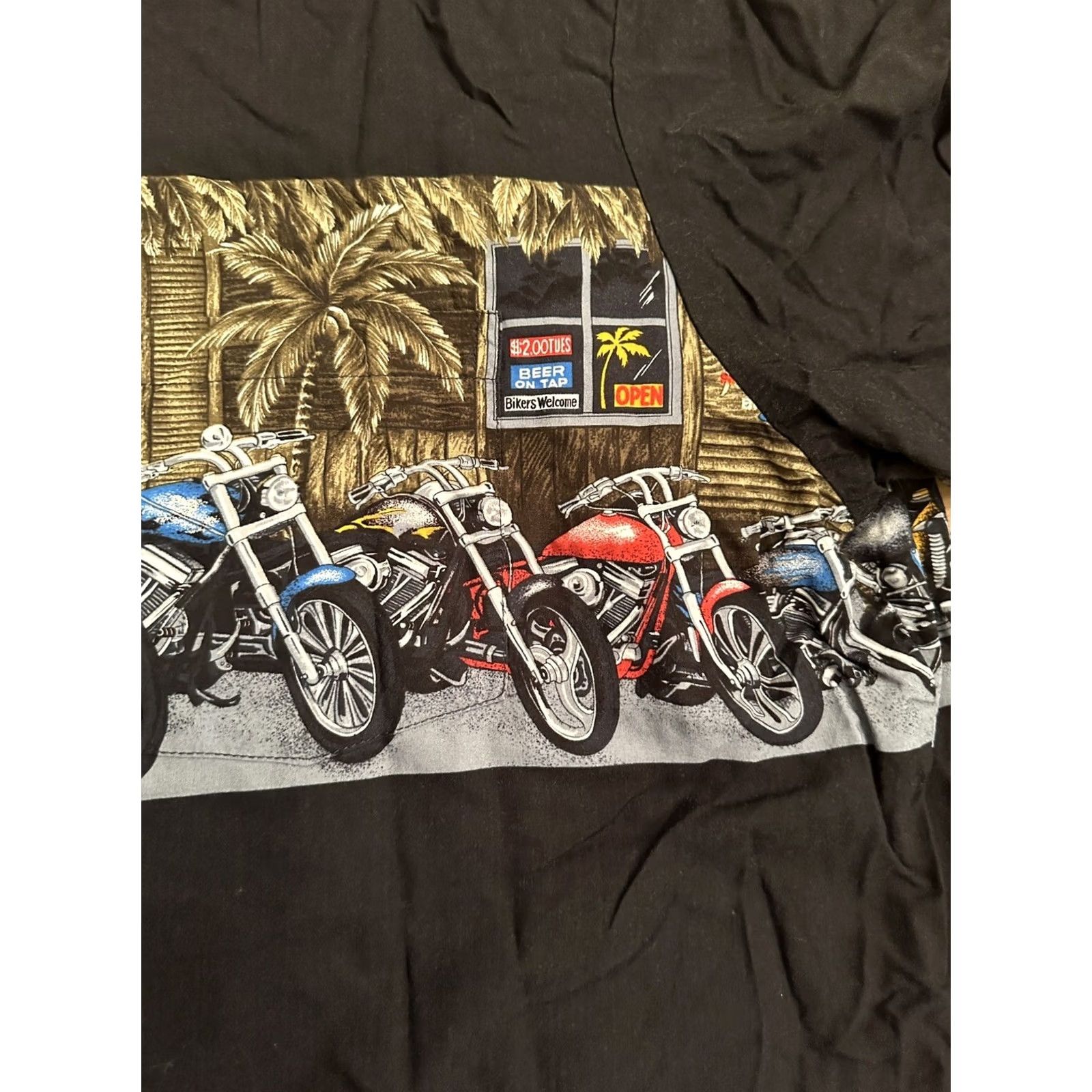 Paradise VINTAGE Hawaiian Paradise Found Men's Shirt 2XL Black Short Sleeve Button-Up Rayon Tiki Bar Hawaiian Read Size US XXL / EU 58 / 5 - 3 Thumbnail