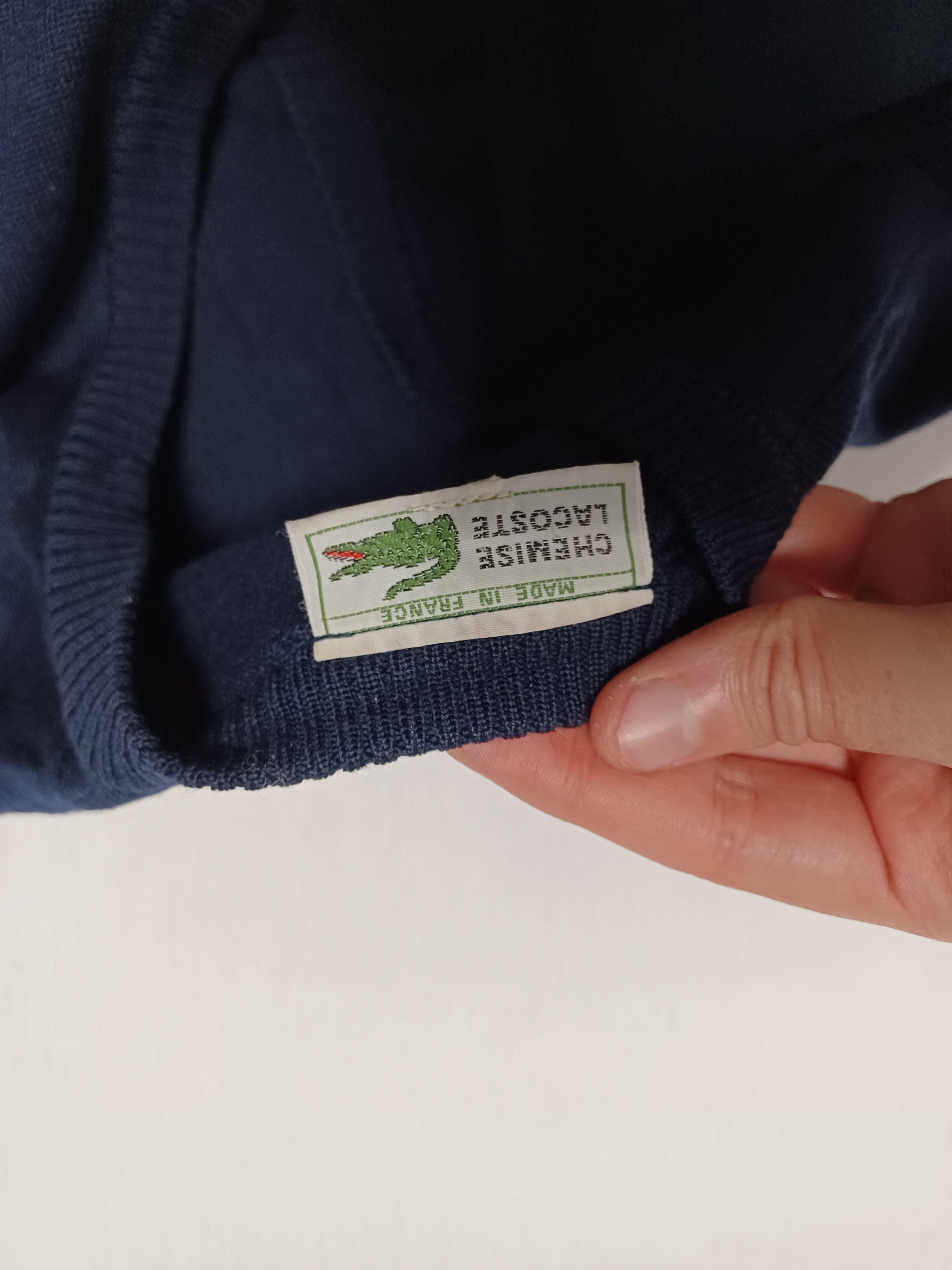 Lacoste MADE IN FRANCE 100% WOOL VINTAGE LACOSTE SLEVELESS Size US L / EU 52-54 / 3 - 4 Thumbnail