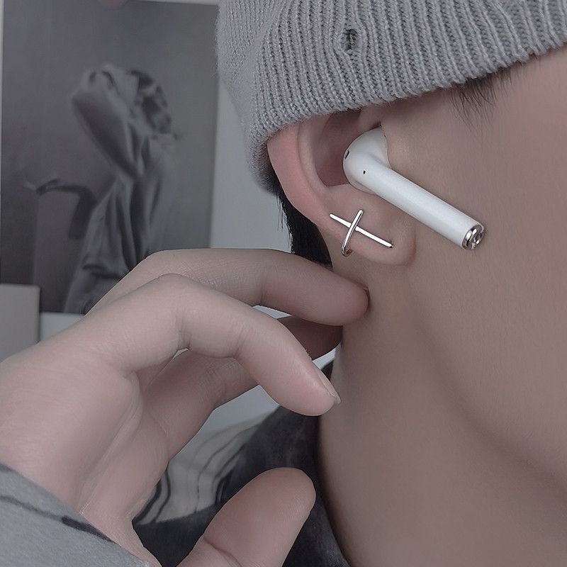 Jewelry × Sterling Silver One pairs Future Earrings Gothic Punk Chrome Jewelry Spike Size ONE SIZE - 3 Thumbnail