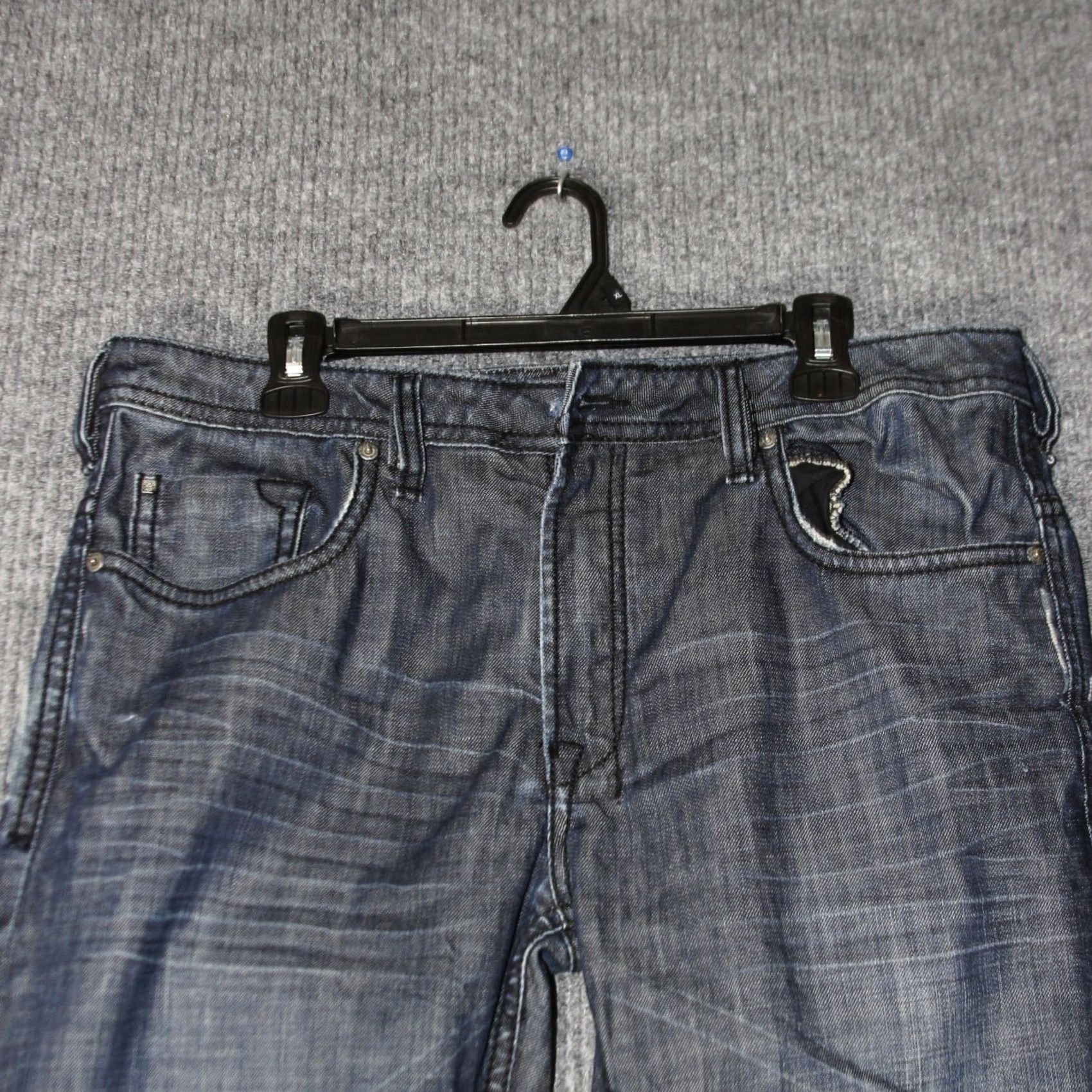 Buffalo David Bitton Buffalo David Bitton Driven Jeans Mens 36 Blue Distressed Denim W36 L30.5 Size US 36 / EU 52 - 3 Thumbnail