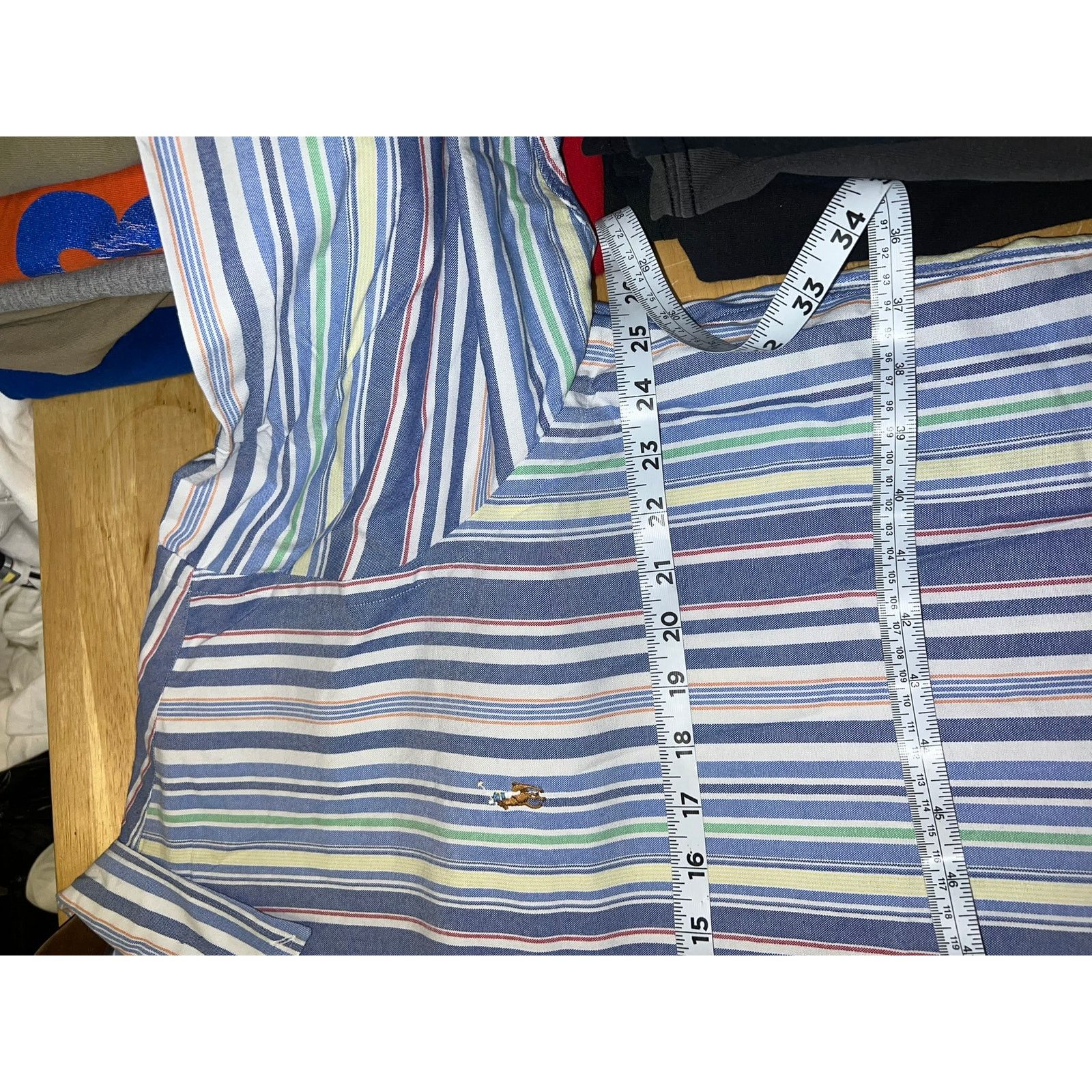 Polo Ralph Lauren Polo Ralph Lauren Button Up Shirt Pony Oxford Stripe PRL XL Size US XL / EU 56 / 4 - 9 Thumbnail