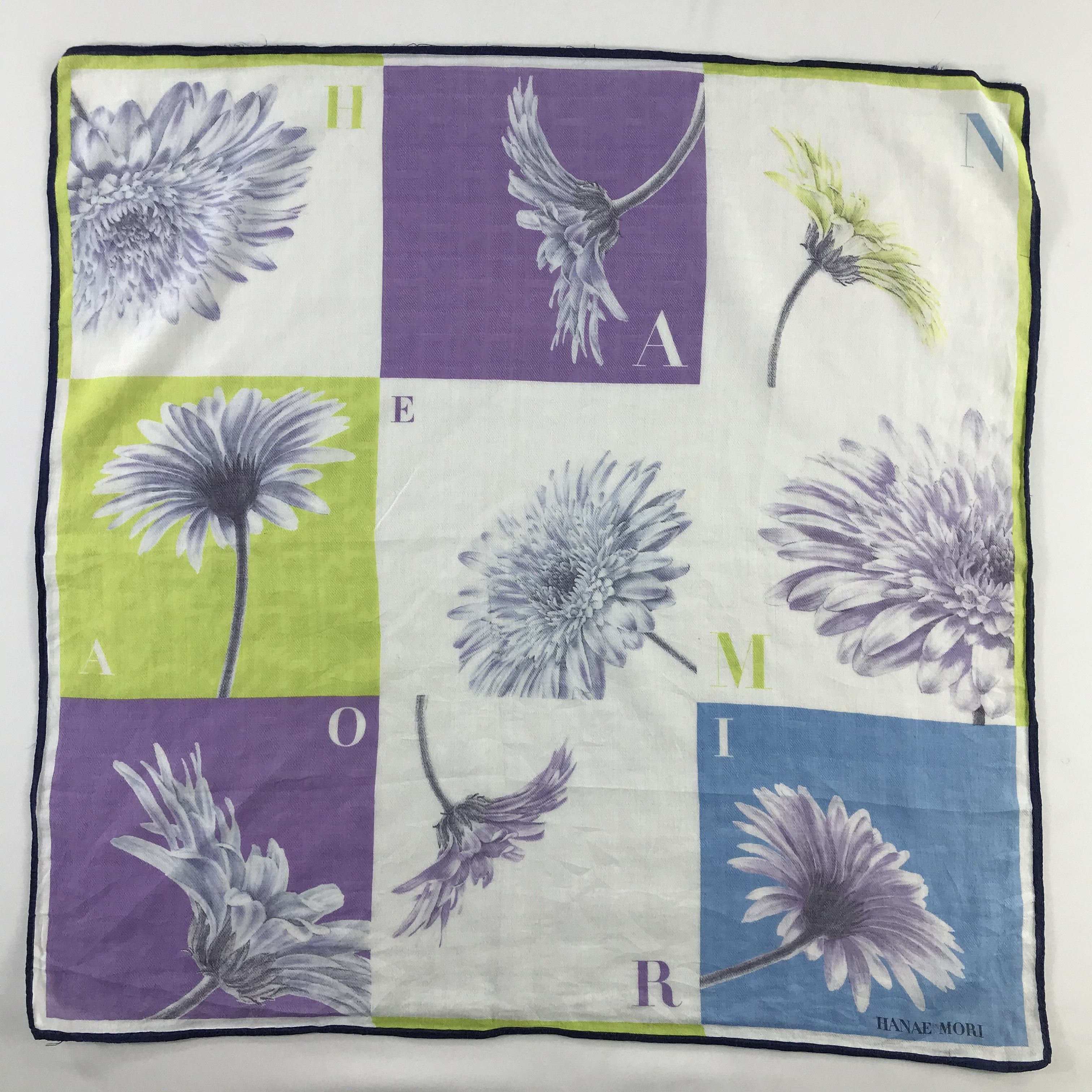 Hanae Mori × Vintage Hanae Mori Bandana / Handkerchief / Neckerchief - S660 Size ONE SIZE - 1 Thumbnail